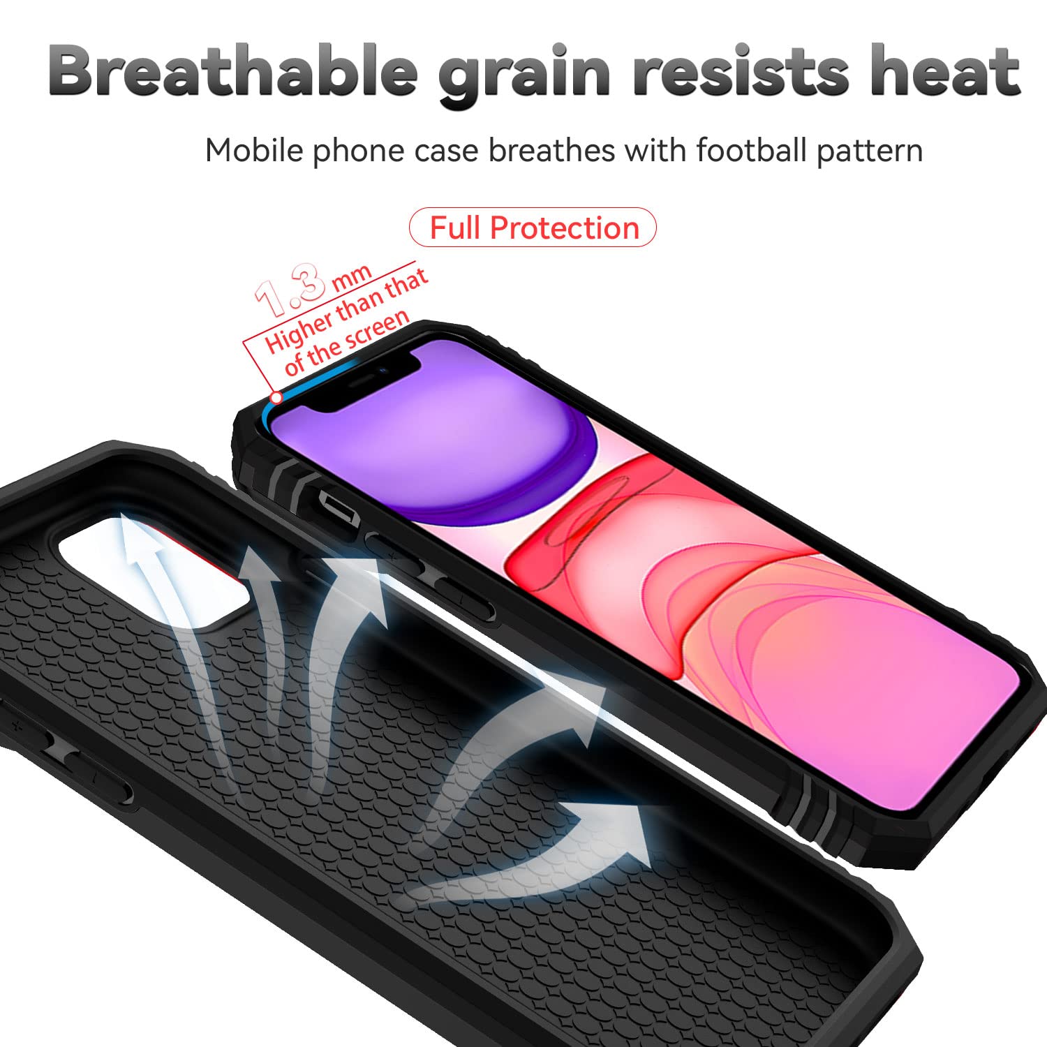 Hitaoyou iPhone 11 Case with Camera Cover & Kickstand - Military Grade Shockproof Heavy Duty Protective Magnetic Phone Cover for iPhone 11 (Black) - Perfect for Outdoor Activities, Travel and Daily Protection