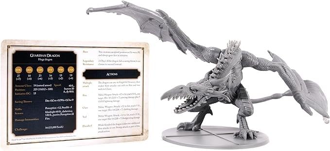Dark Souls RPG Guardian Dragon Miniature & Cards for Tabletop Gaming