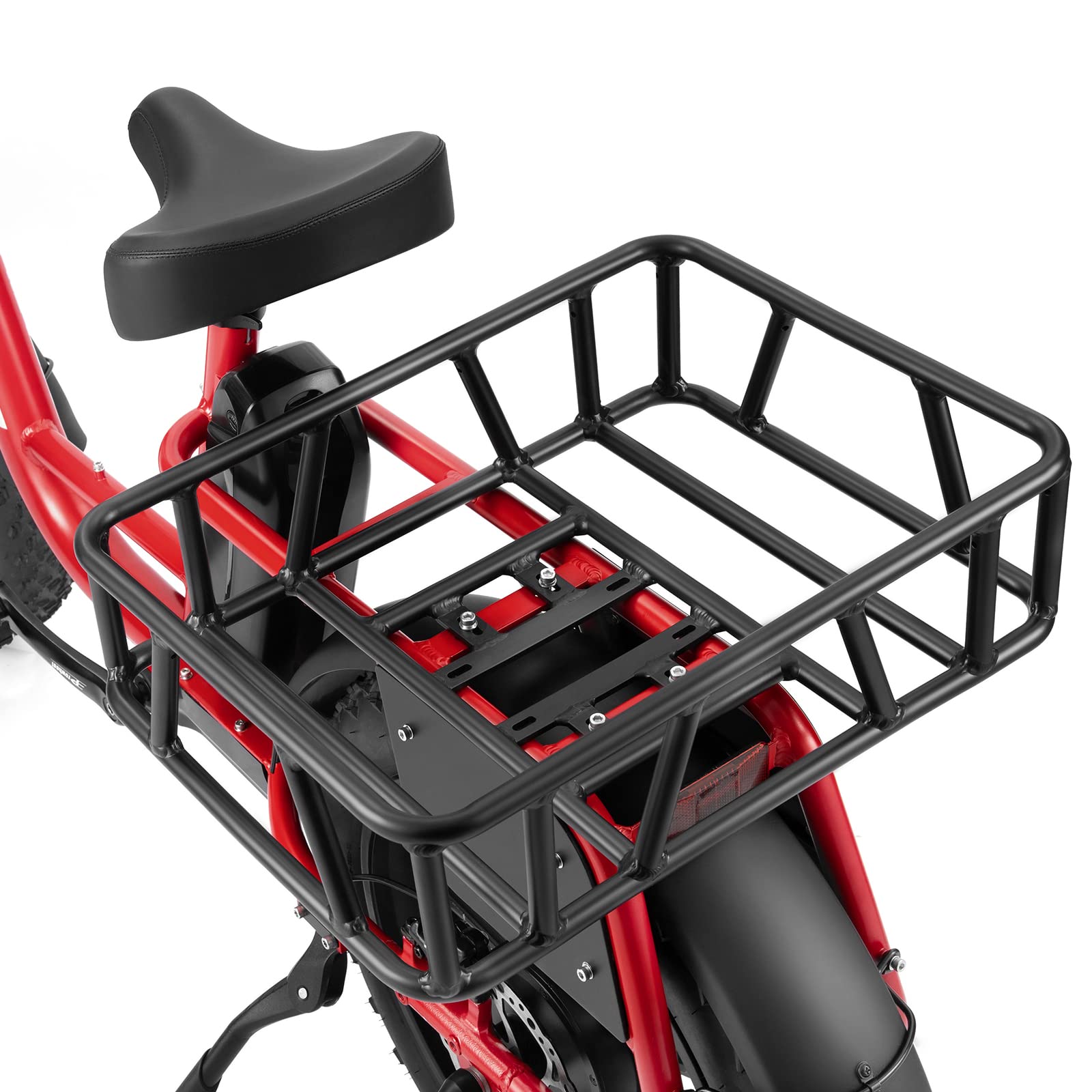 VELOWAVE Electric Bike Front & Rear Baskets for Prado S 20'' Fat Tire Ebike - Easy Install & Release Bicycle Accessories - Perfect for Grocery Shopping, Commuting & Outdoor Adventures
