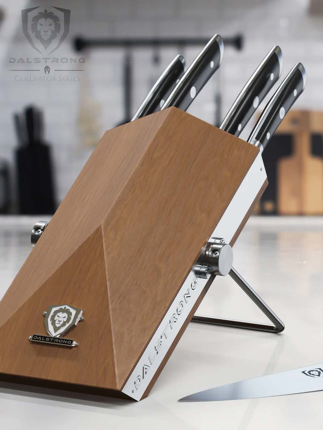 5-Piece Premium Knife Set with Modular Block - Gladiator Series | NSF Certified Kitchen Knives by Dalstrong | Perfect for Home Chefs & Professional Cooking