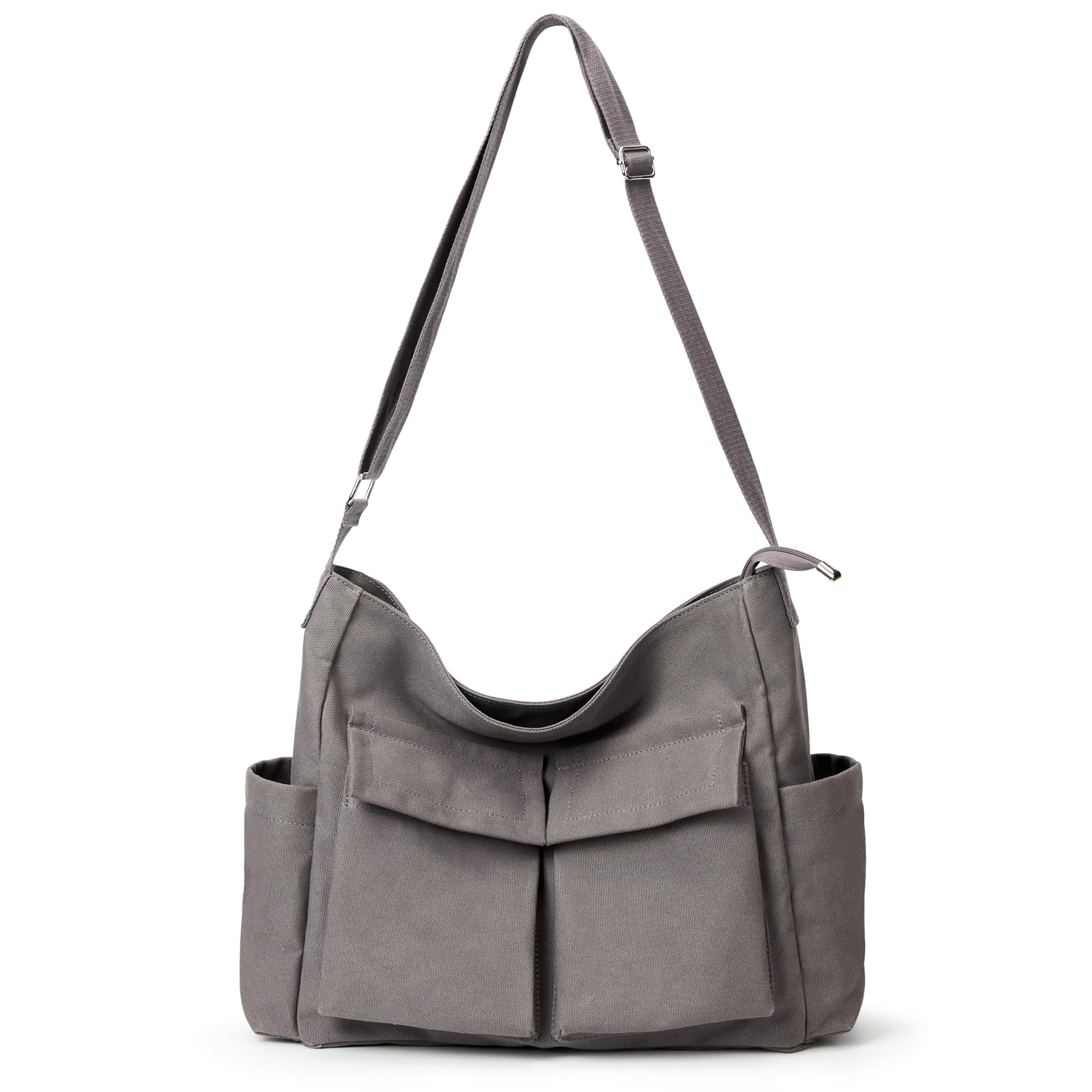 KALIDI Canvas Tote Bag - Large Crossbody Messenger Bag for Women & Men, Durable Casual Shoulder Bag for College, Work & Daily Use | Perfect for Commuting, Shopping & Travel Accessories