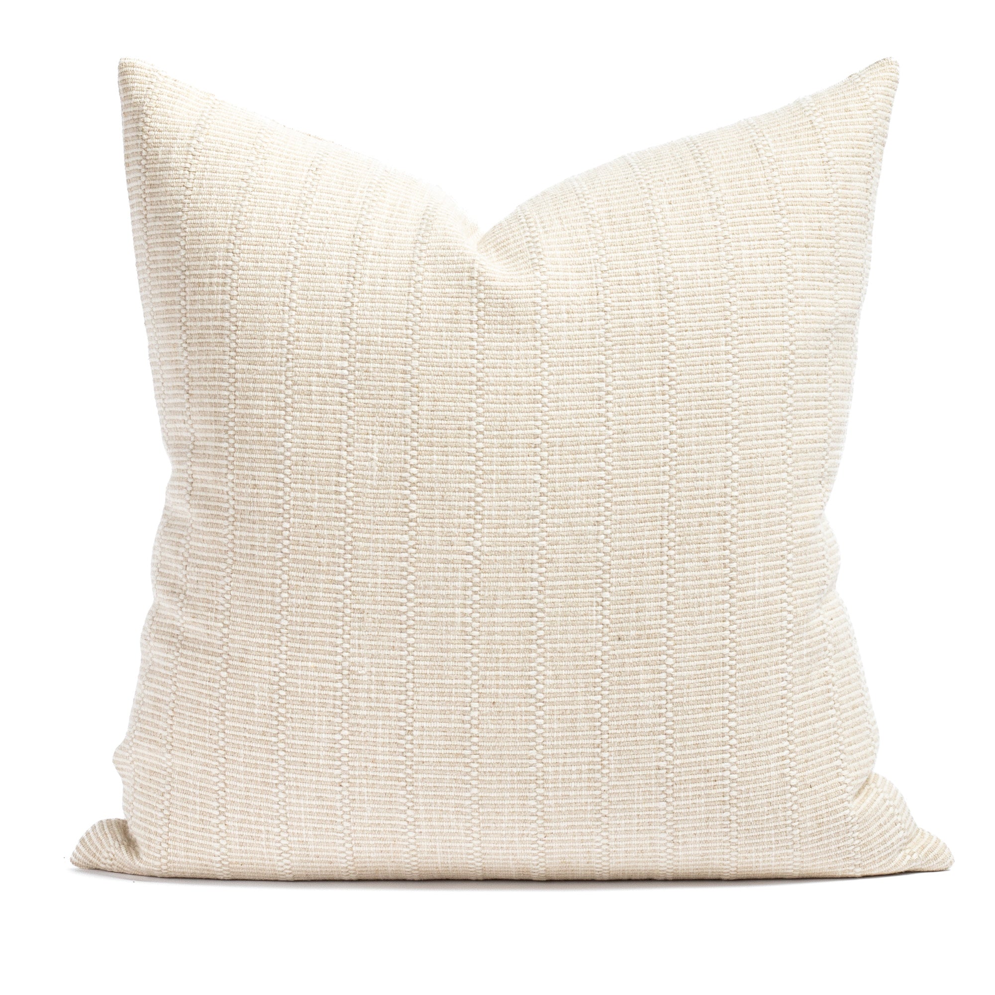 Beaumont 22x22 Inch Decorative Throw Pillow Cover - Natural Linen Square Cushion for Sofa, Bed & Home Decor - Living Room, Bedroom, Dorm Essentials