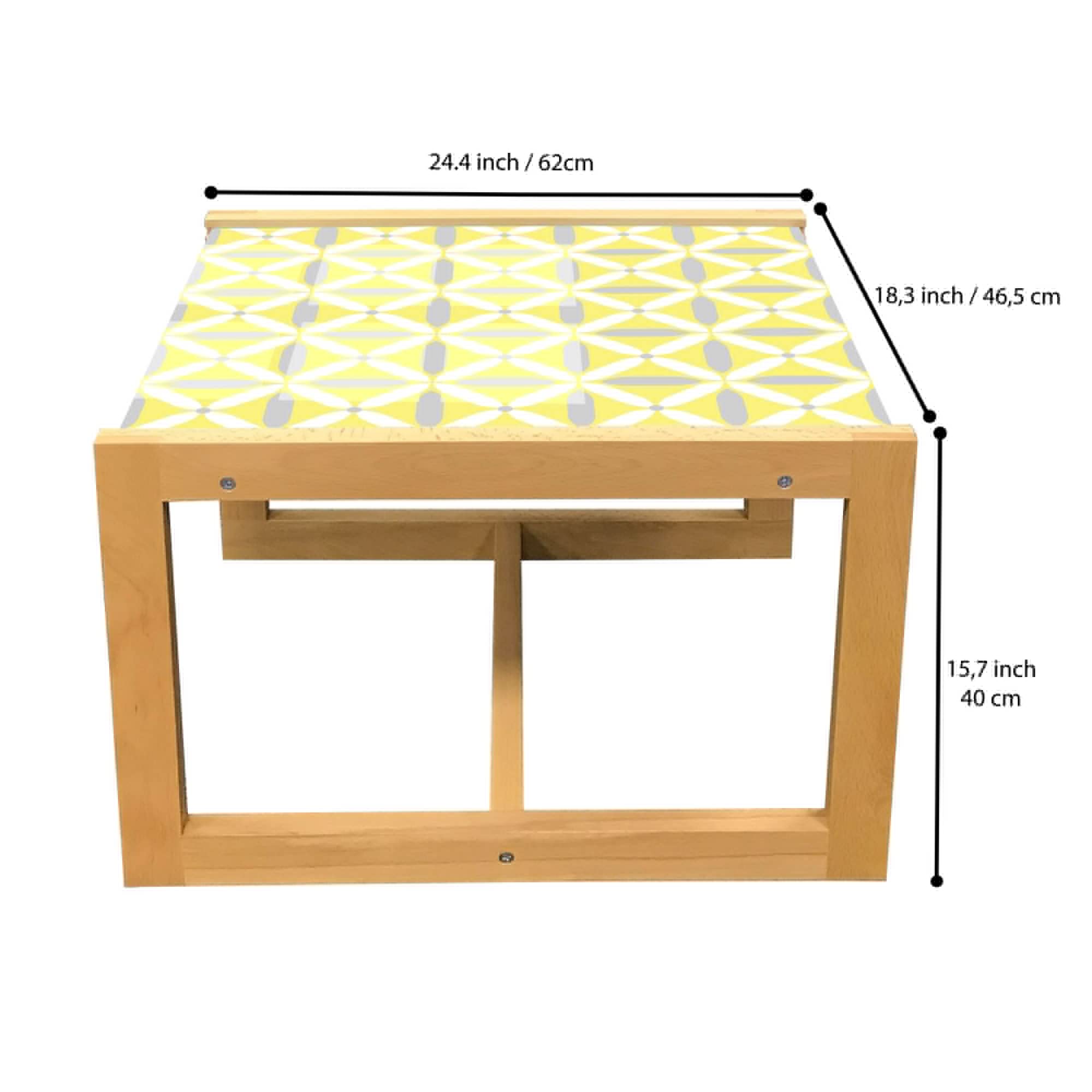 Ambesonne Abstract Coffee Table - Modern Geometric Design for Office & Dorm