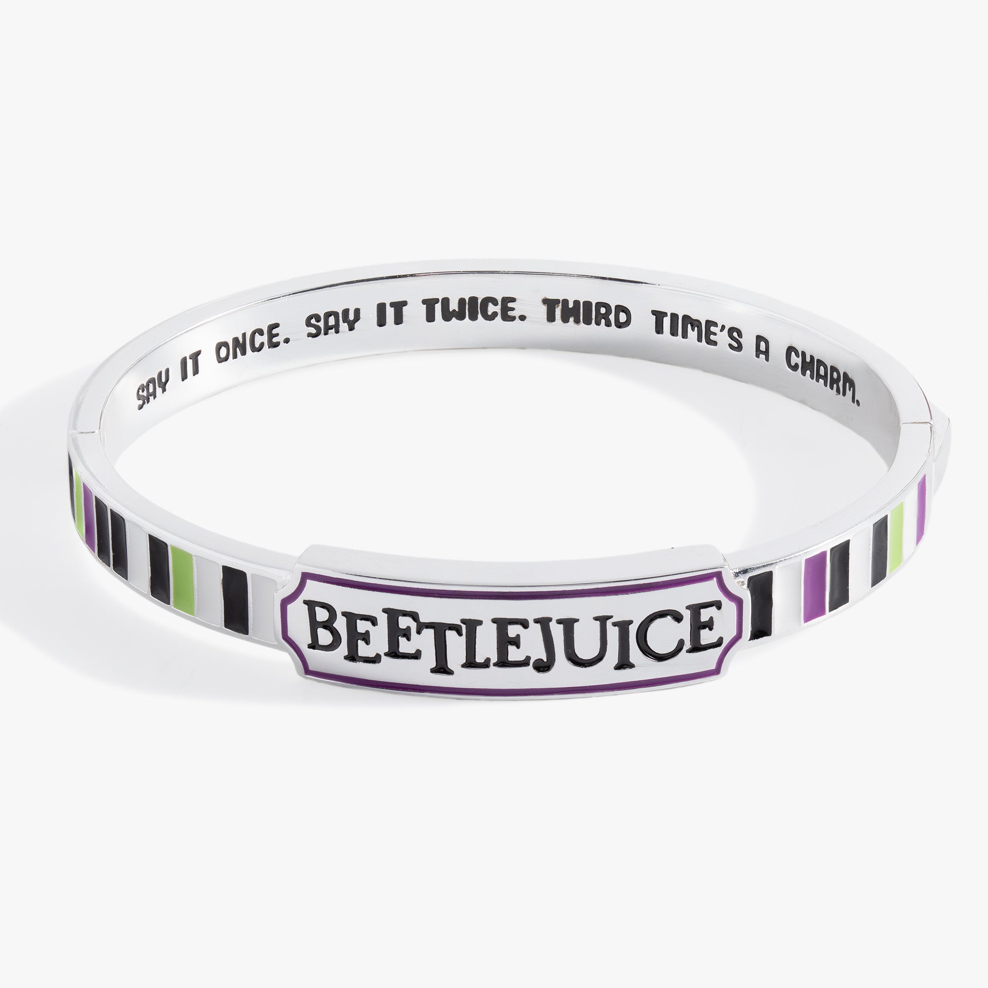 Beetlejuice® Hinge Bangle Bracelet - Gothic Jewelry for Women - Perfect for Halloween Costume & Alternative Fashion Accessories