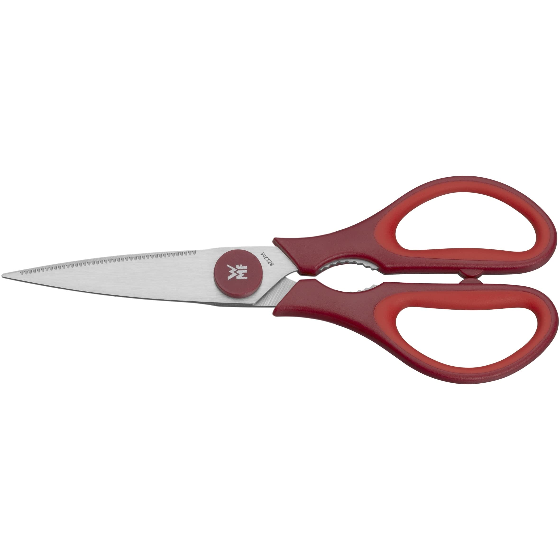 WMF Touch Kitchen Scissors - Premium Stainless Steel Cooking Shears with Comfort Grip (Red) - Perfect for Cutting Herbs, Meat, Poultry, and Packaging
