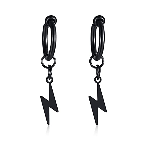 Black-non pierced earrings