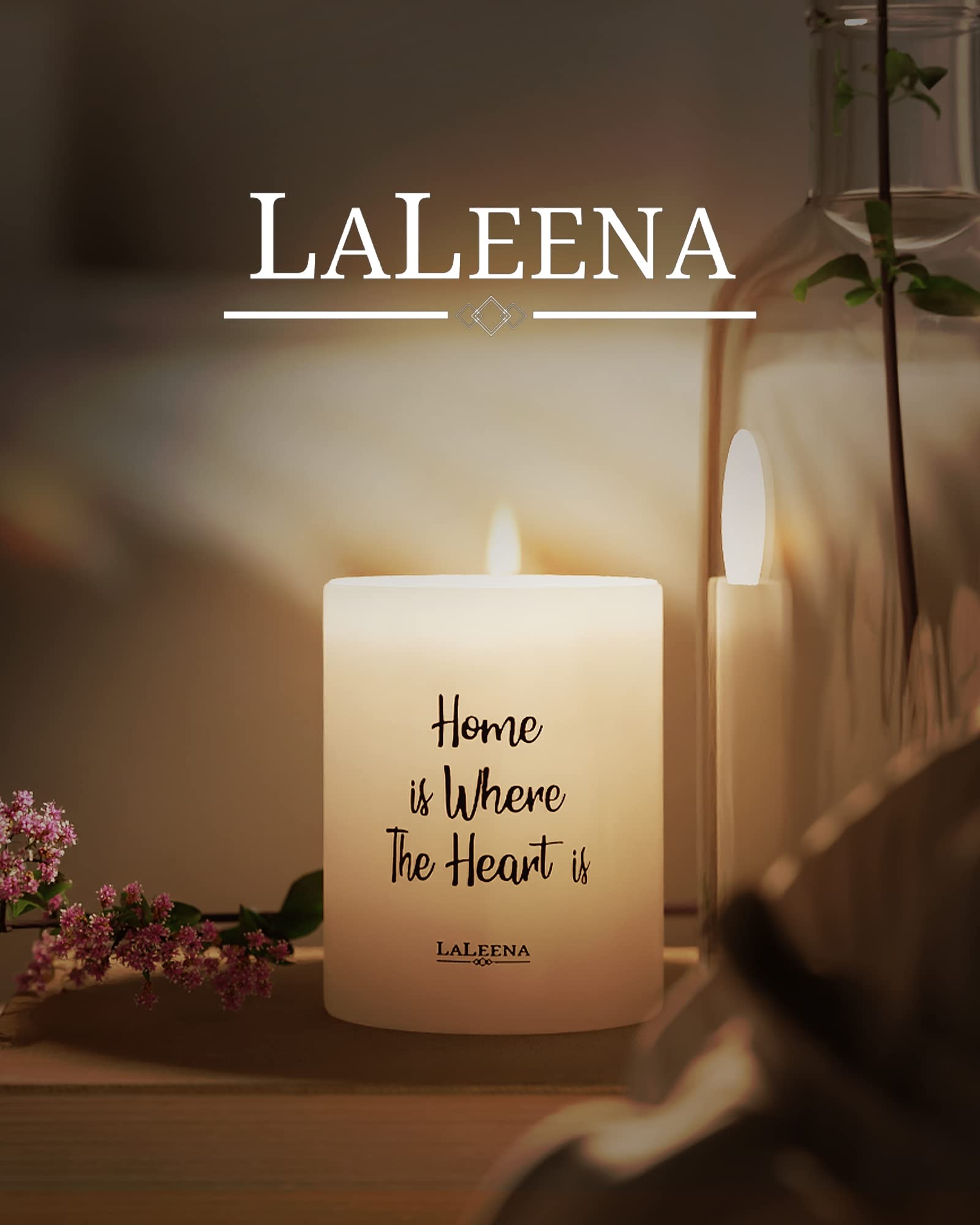 LaLeena 14 Oz. Ocean Breeze Scented Candle - 100% Organic Soy Wax & Fragrance Oil in Glass Jar - Perfect Housewarming Gift for New Home - Ideal for Relaxation, Romantic Dinners & Home Decor