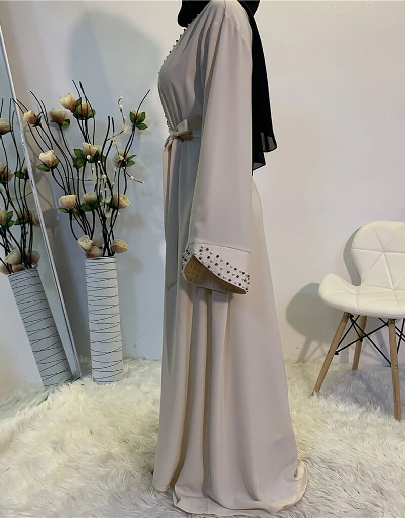 Elegant Moroccan Kaftan Abaya Dress for Muslim Women - Modest Islamic Long Dress for Prayer, Eid, and Special Occasions