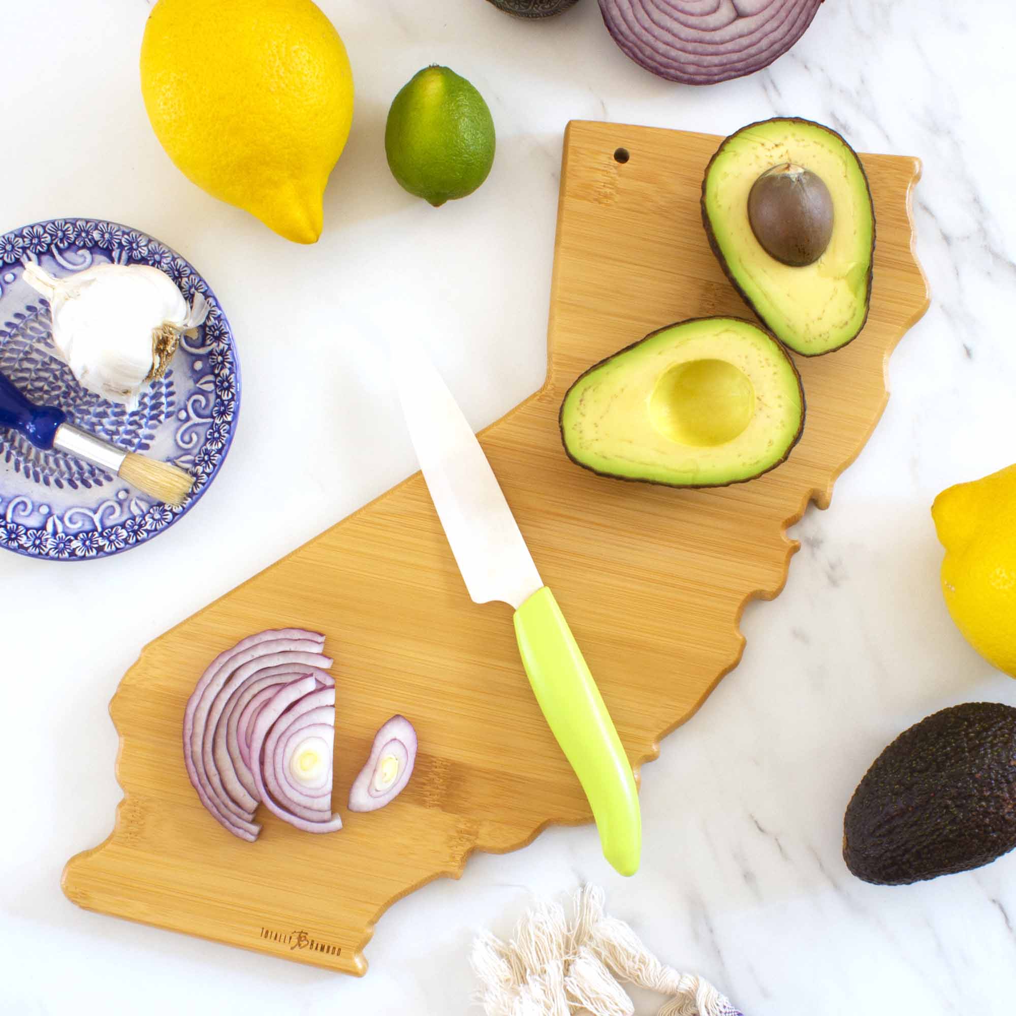 Premium California-Inspired Wooden Cutting Board 14.25