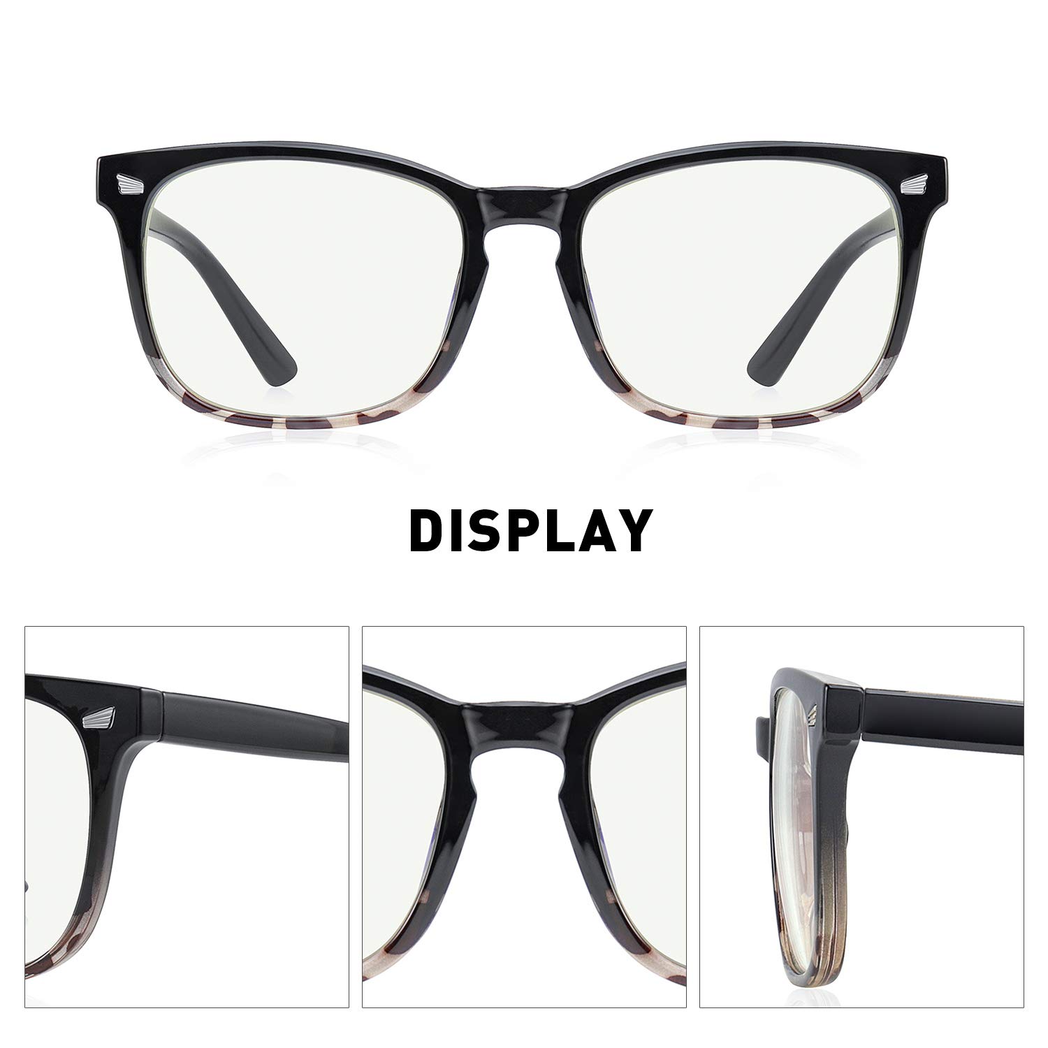 Blue Light Blocking Glasses for Computer & Gaming - Anti Eye Strain (Black)
