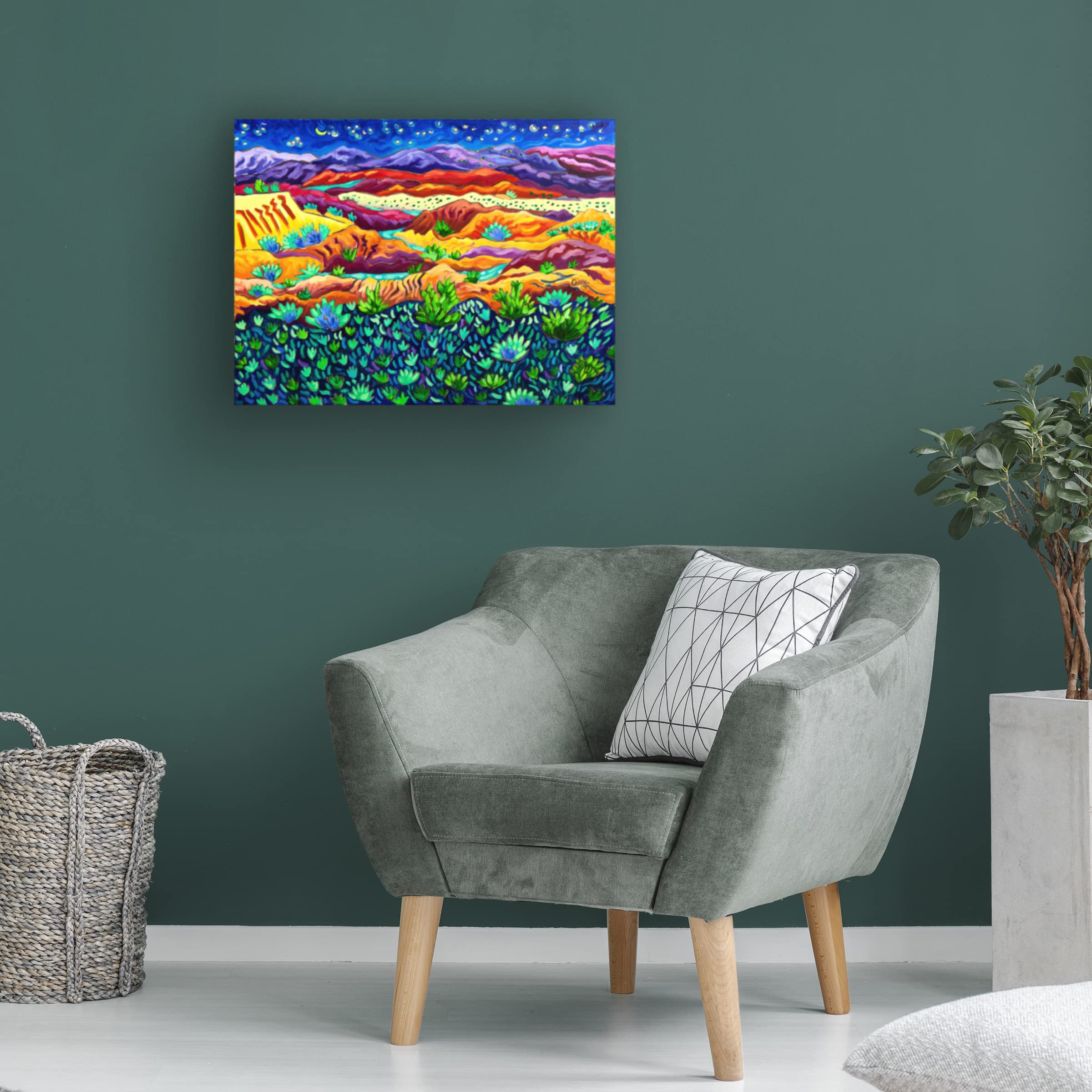 Trademark Fine Art 'Patterns of Night' Canvas Wall Art by Cathy Carey - Modern Abstract Painting for Living Room, Bedroom & Office Decor