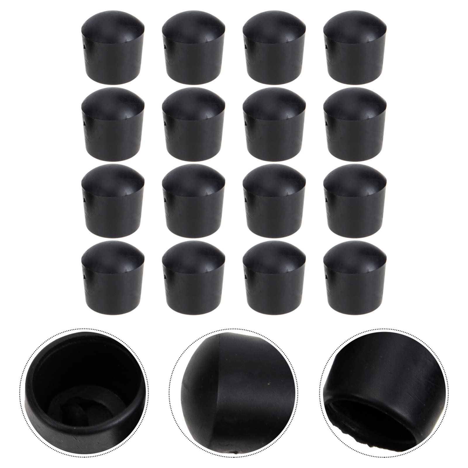 BESPORTBLE 16-Piece Soccer Rod Accessories Set - Replacement Foosball Post Covers, Rubber Caps & Plugs for Table Football Machines | Universal Fit for Iron Foosball Poles | Safety Black End Caps - Perfect for Home Game Rooms, Bars & Arcades