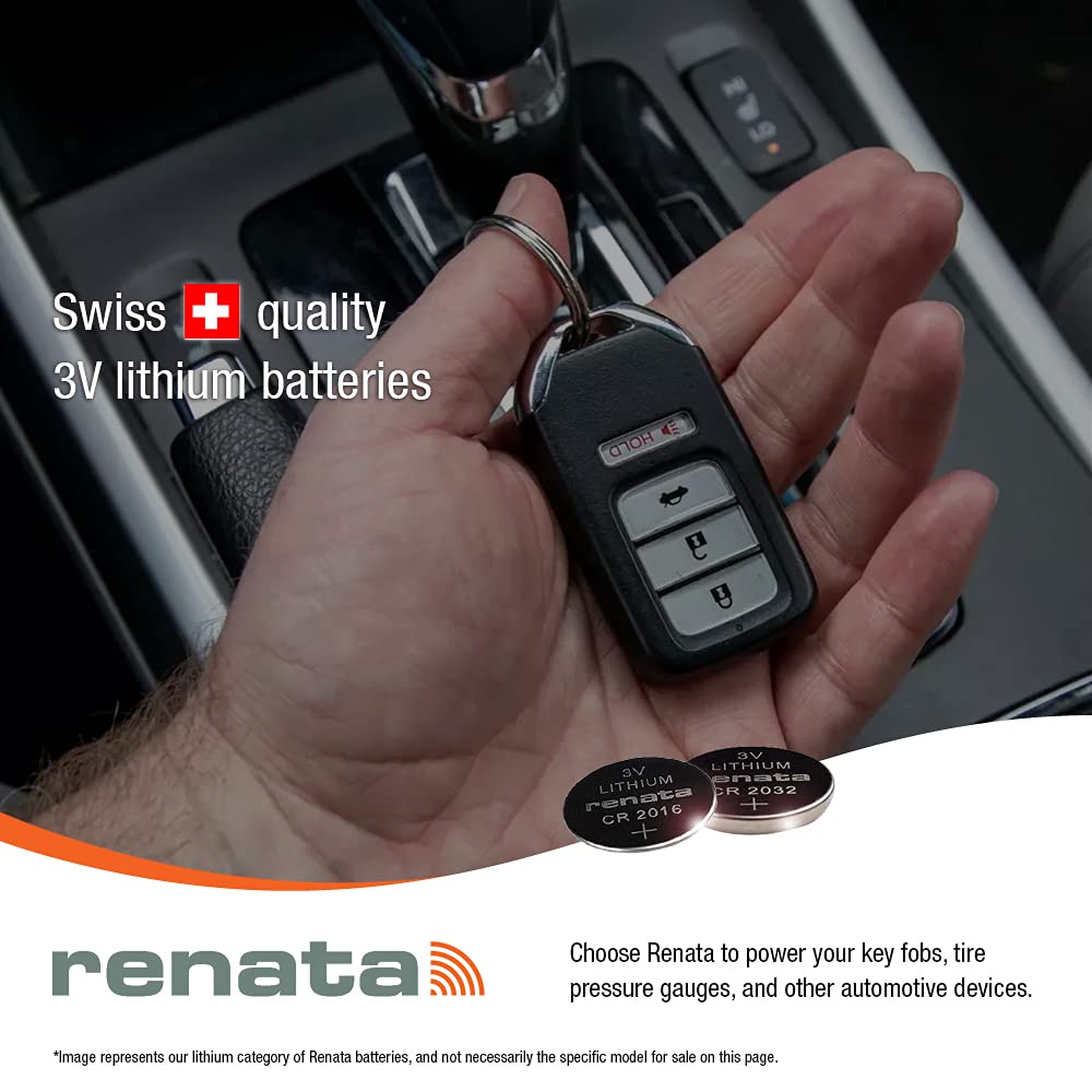 Renata CR1225 3V Lithium Coin Cell Batteries (5-Pack) - Long-Lasting Power for Watches, Calculators, Key Fobs & Medical Devices