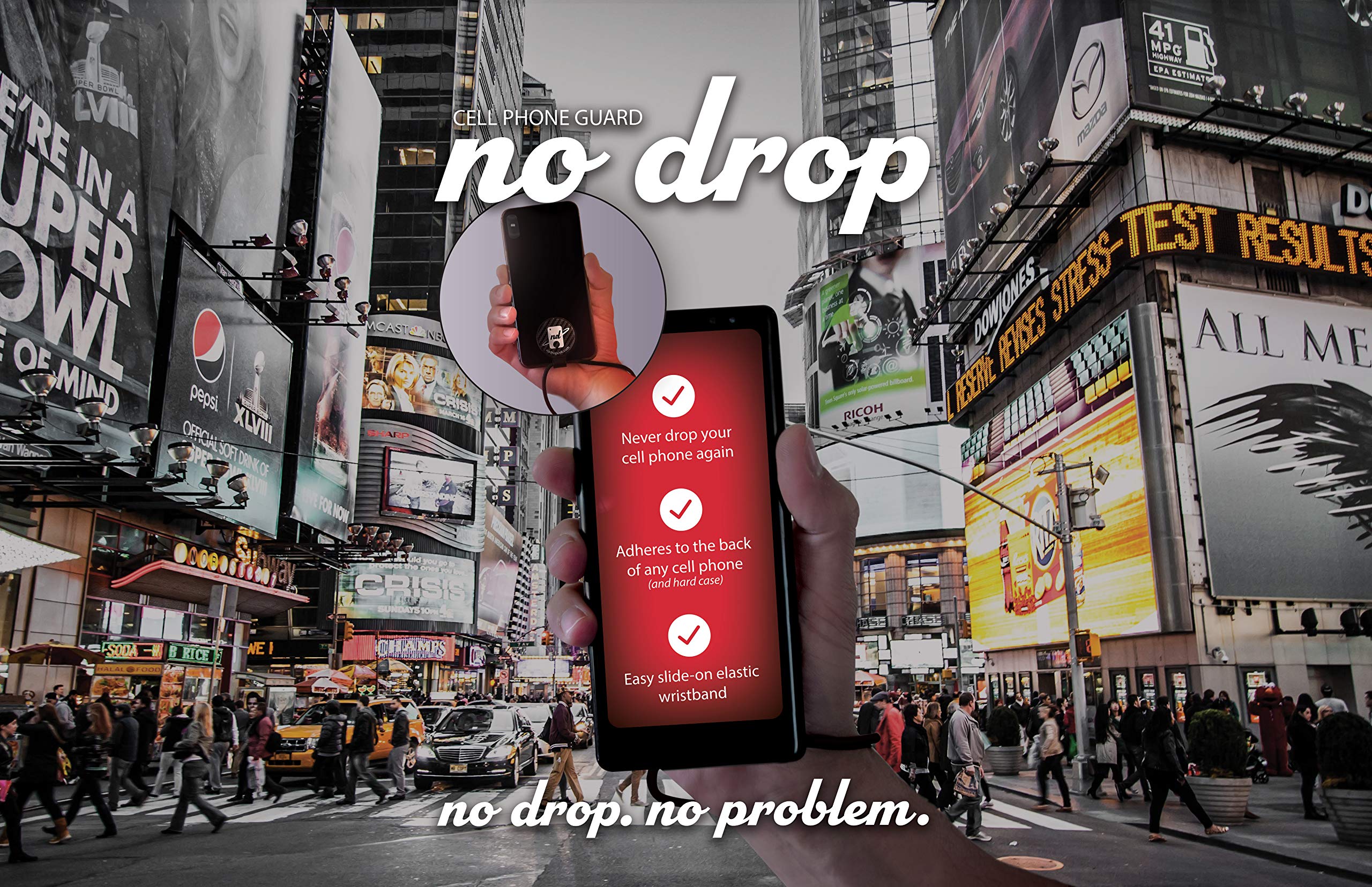 No Drop Cell Phone Holder - Anti-Slip Grip for Secure Phone Protection | Perfect for Running, Hiking & Daily Use