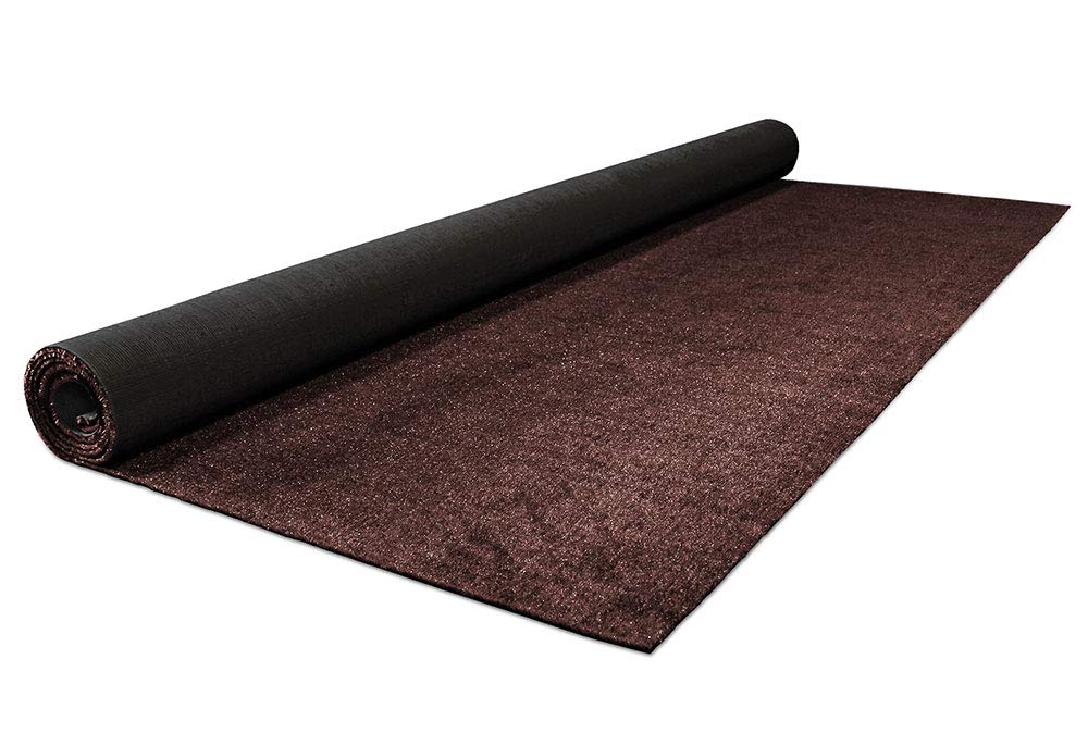 Premium 6ft x 25ft Coffee Brown Outdoor Artificial Grass Turf with Marine Backing - .25 Inch Pile Height - Durable Synthetic Lawn for Patio, Backyard, Balcony & Landscaping - UV Resistant & Pet Friendly
