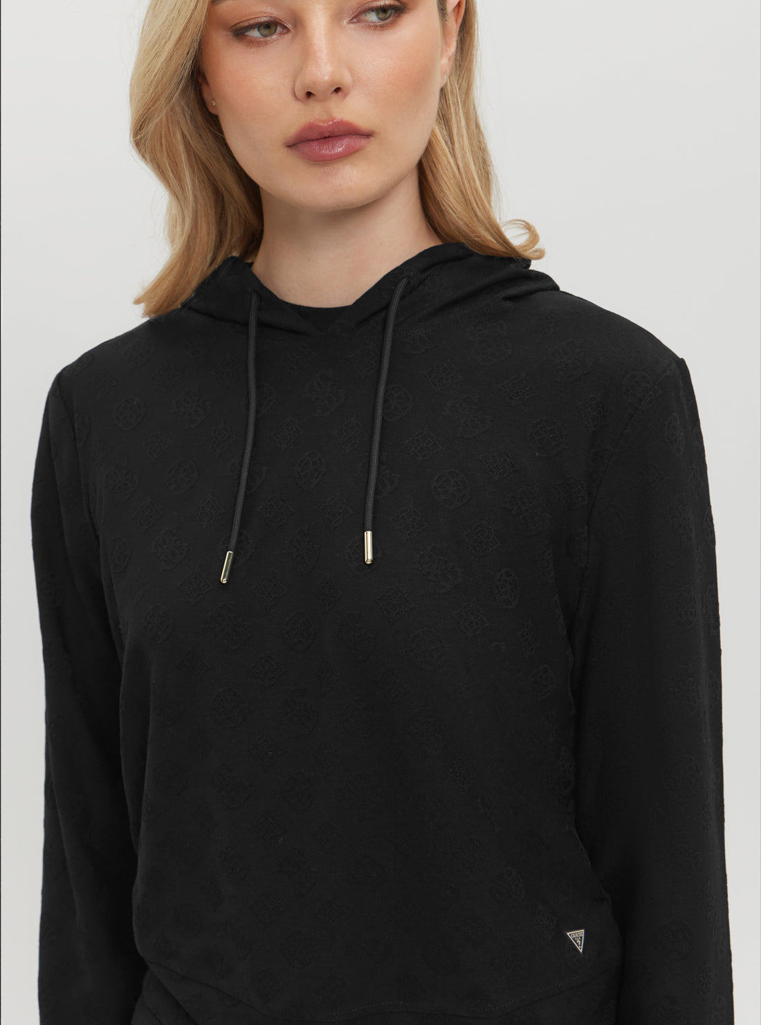 Black Monica Hoodie Jumper for Women - Soft Fleece Pullover Sweatshirt with Kangaroo Pocket | Cozy Winter Wear, Casual Outfit, Streetwear Fashion
