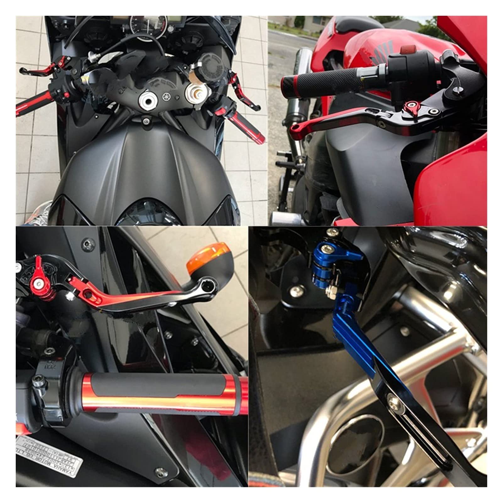 CNC Folding Extendable Motorcycle Brake & Clutch Lever Set - Compatible with Yamaha XJ 900 S Diversion (1995-2003) & XJ 600 S Diversion (1992-2003) - Adjustable CNC Machined Aluminum Levers for Comfortable Riding & Easy Installation - Perfect for Street Bikes, Commuting & Long Distance Touring