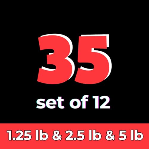 H. Set of 35 lb (1.25 lb four, 2.5 lb four & 5 lb four)