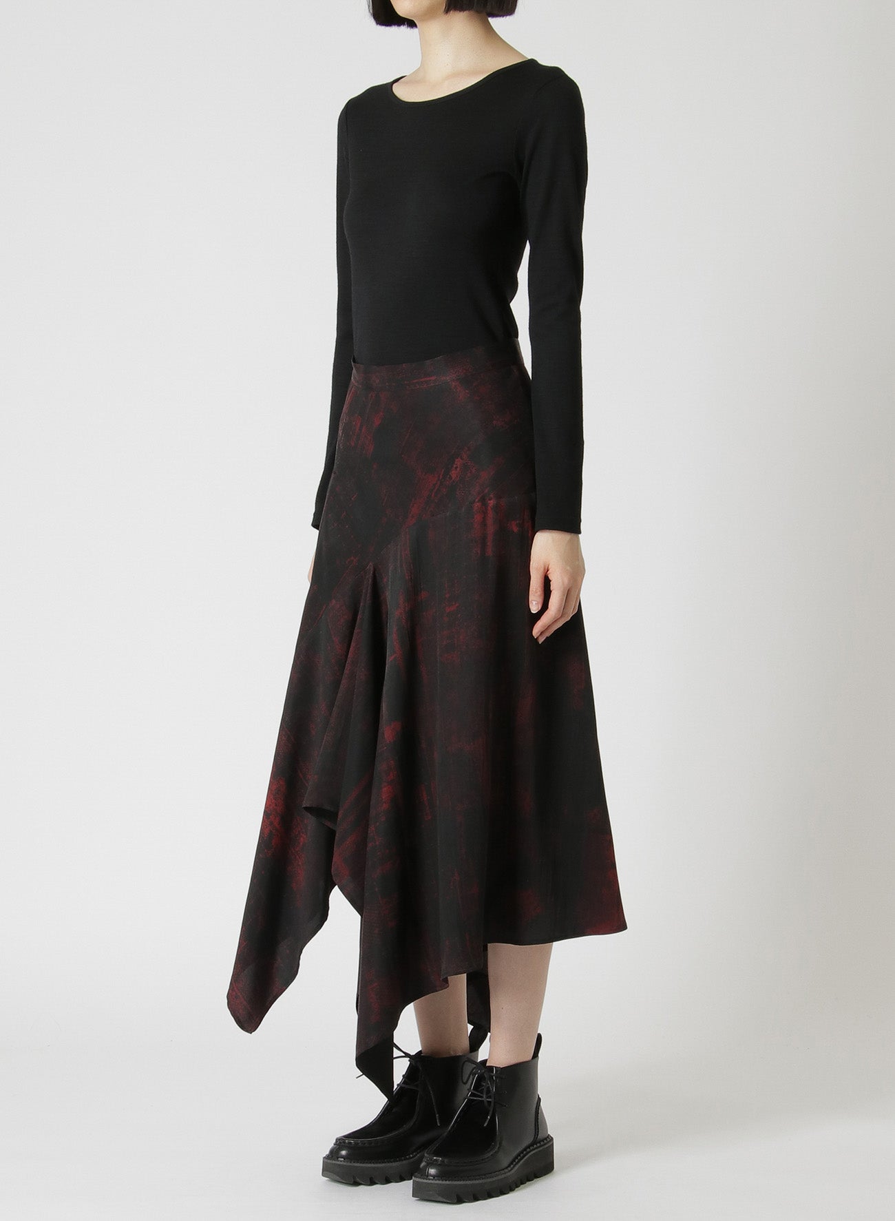 Stylish Cupro/Rayon Twill Asymmetric Flared Skirt for Women | Trendy High Waist A-Line Skirt | Perfect for Office, Party & Casual Outfits