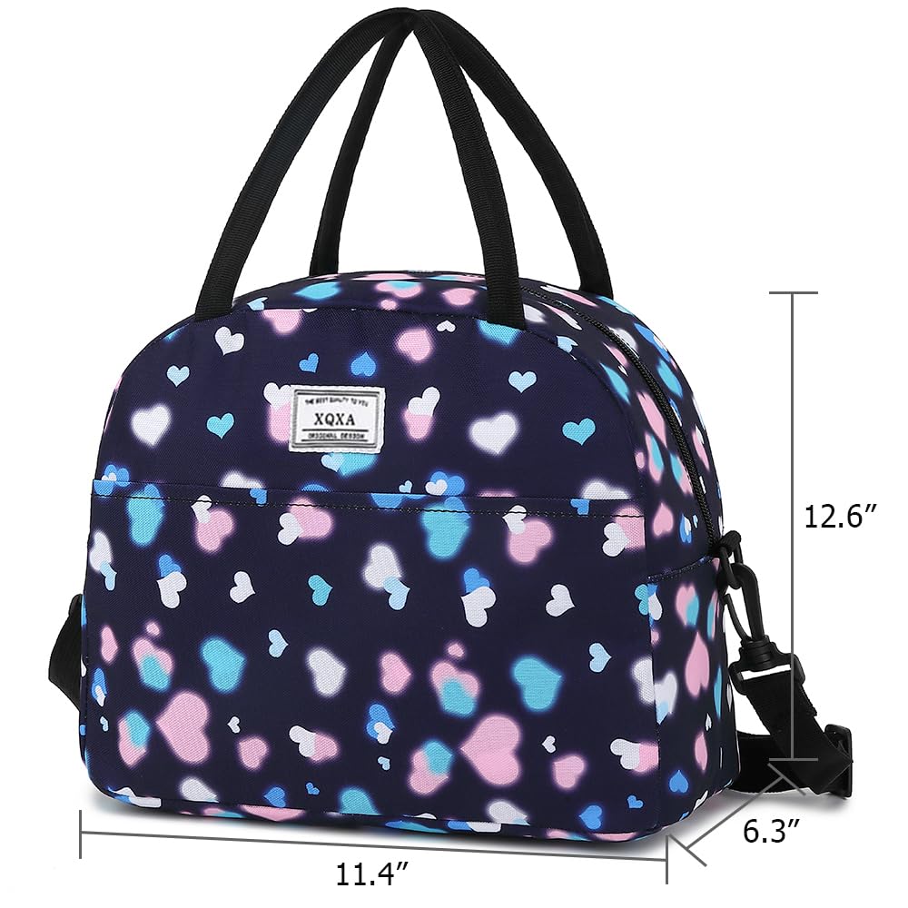 XQXA Reusable Insulated Lunch Bag - Water Resistant Cooler Tote for Men & Women - Perfect for Work, Office, Picnic, Beach, Travel & Outdoor Activities