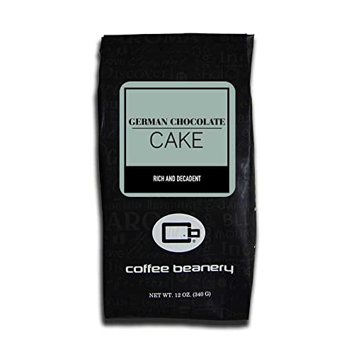 Premium German Chocolate Cake Flavored Arabica Coffee - Medium Roast, 12oz Coarse Ground | Perfect for Morning Brew, Afternoon Pick-Me-Up & Dessert Pairing