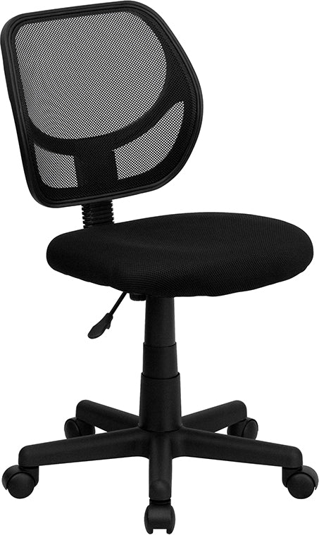 Ergonomic FLASH Neri Low Back Mesh Office Chair with Swivel Base & Curved Square Back - Breathable Mesh Task Chair for Home Office, Gaming & Workspaces