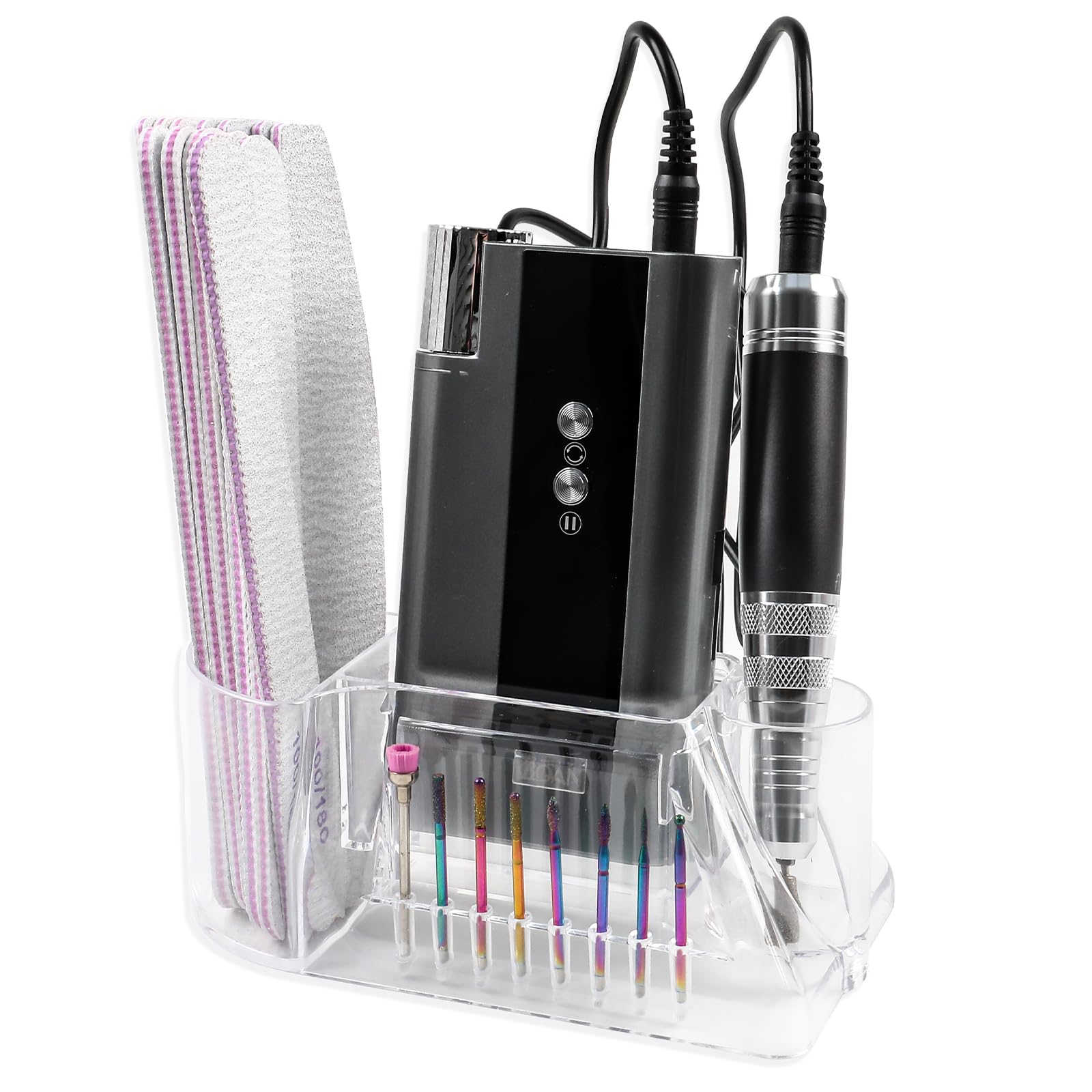 BQAN Professional Nail Drill Holder Stand - 8 Hole Nail Tool Organizer for Manicure & Pedicure | Perfect for Salon, Home Nail Art, and DIY Nail Care