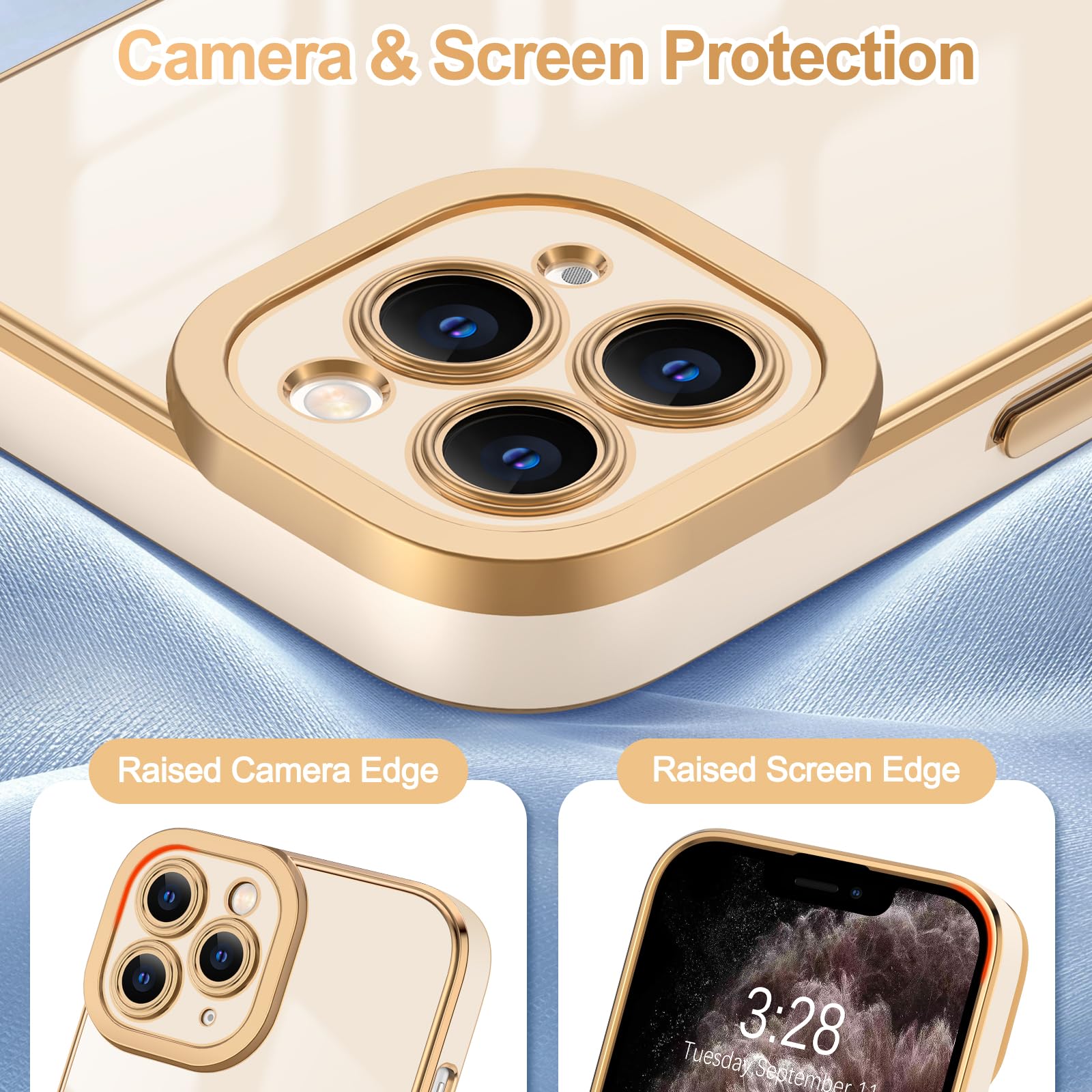 Luxury Rose Gold Plated iPhone 11 Pro Max Case - Slim Soft TPU Bumper Cover with Full Camera Protection | Shockproof Protective Phone Case for iPhone 11 Pro Max 6.5