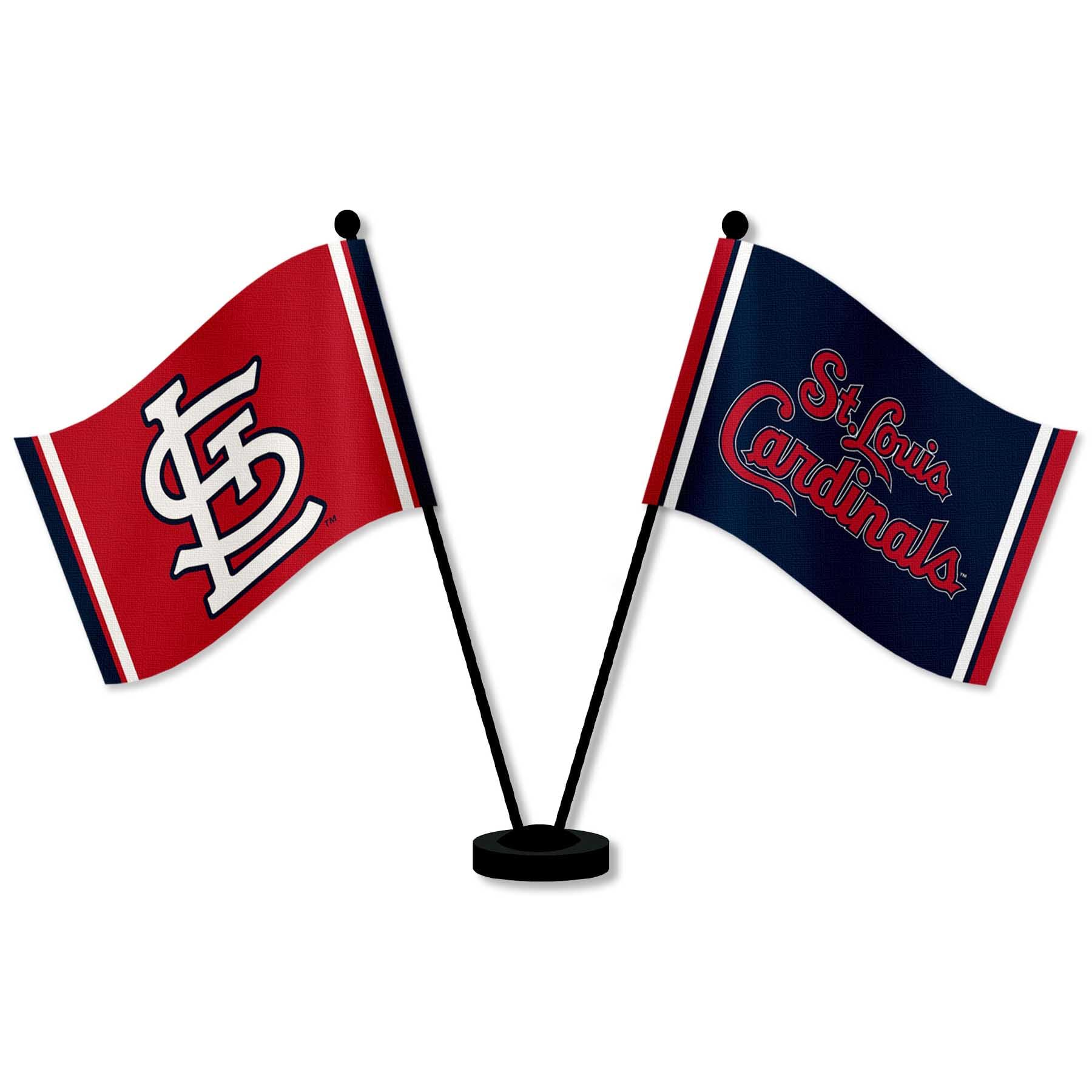St. Louis Cardinals Desk & Table Top Flags - MLB Team Decor for Office, Home, and Game Day Fan Display