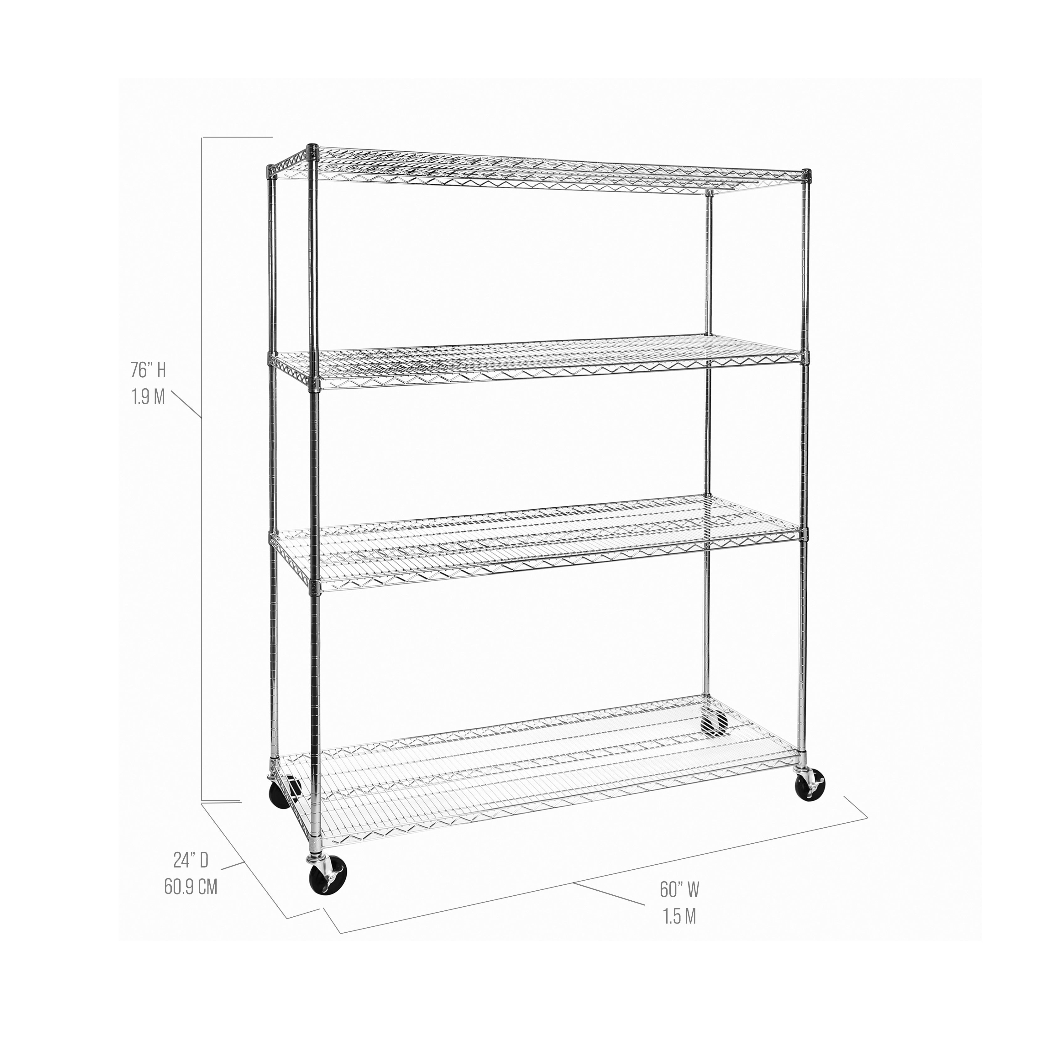 UltraDurable® 4 Tier NSF Certified Steel Shelving Unit - Heavy Duty Storage Rack for Garage, Warehouse & Commercial Use