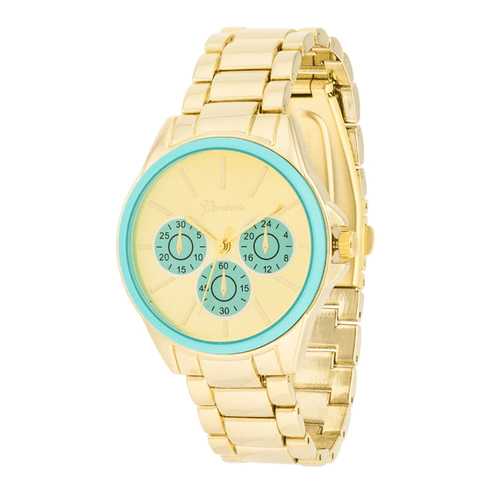 Luxury Chrono Gold Metal Watch for Men - Waterproof Stainless Steel Analog Wristwatch - Perfect for Business, Formal Events & Everyday Wear