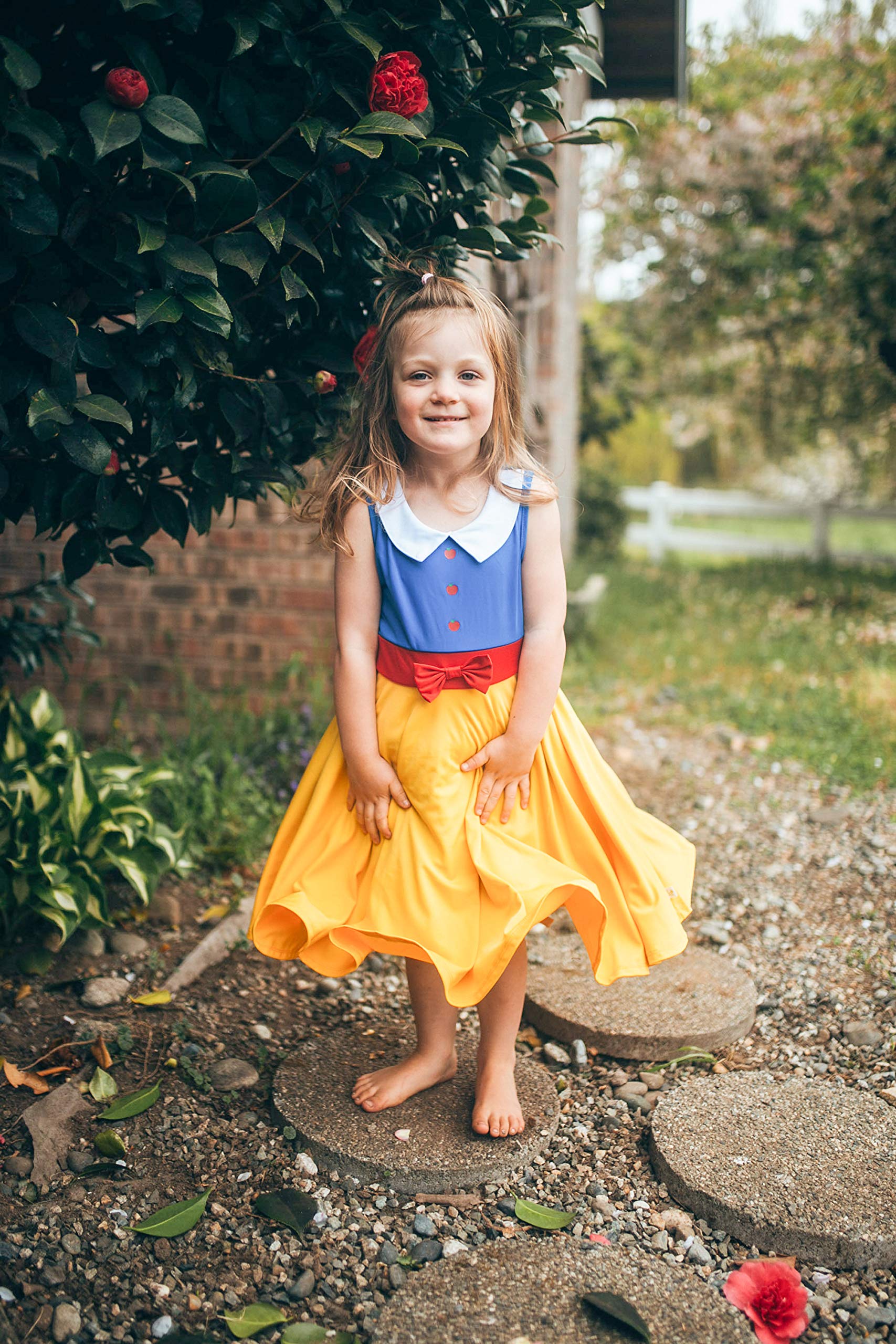 Little Adventures Snow White Princess Twirl Dress for Girls | Disney-Inspired Costume for Birthday Parties & Dress-Up Play