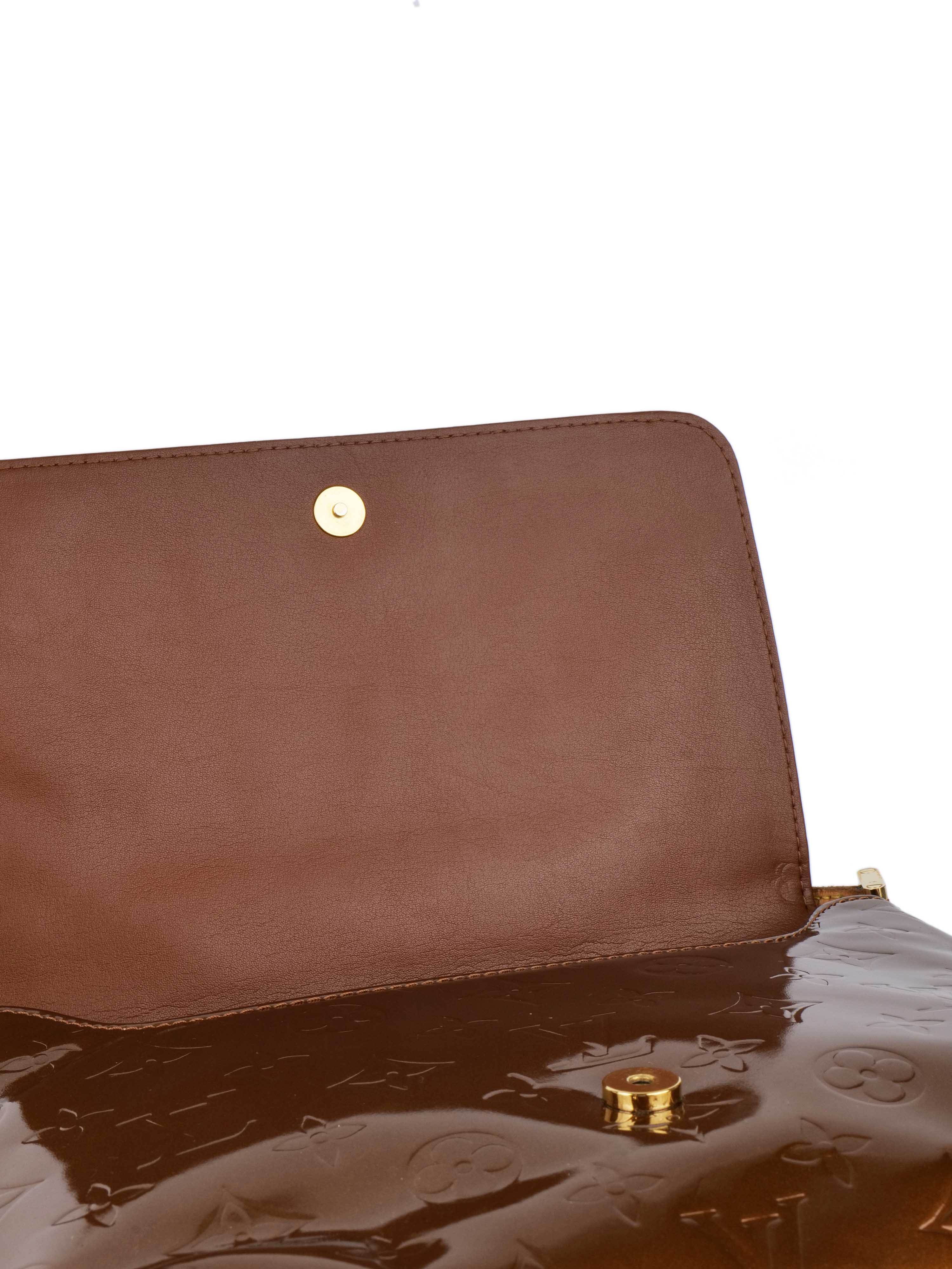 Authentic Louis Vuitton Bronze Vernis Patent Leather Musette Salsa Crossbody Bag - Luxury Designer Handbag for Women, Perfect for Date Night & Evening Events