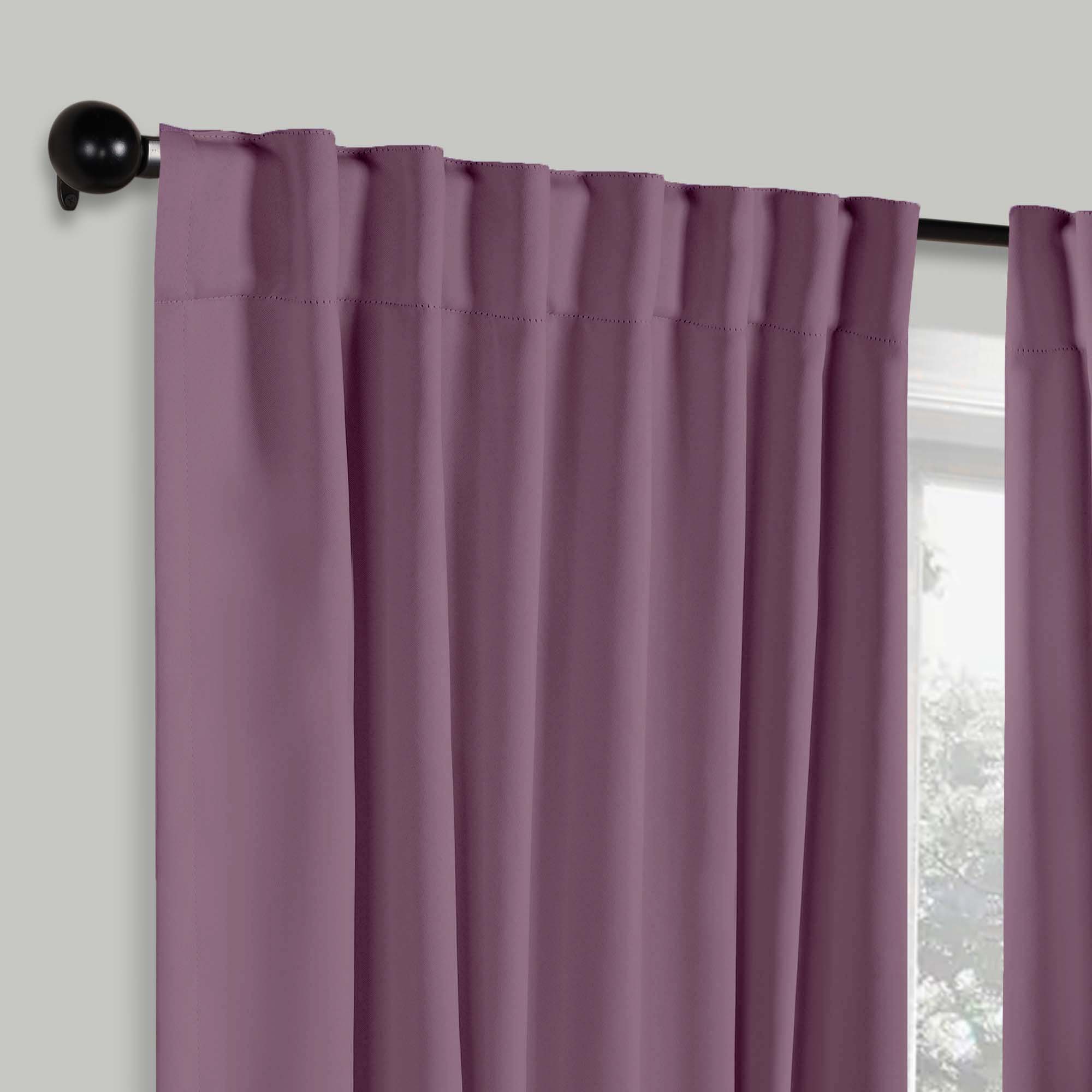 Blackout Curtains for Bedroom - Solid Room Darkening Thermal Insulated Curtains with Back Tabs, Set of 2 Panels - Perfect for Nursery, Home Theater & Light Sleepers