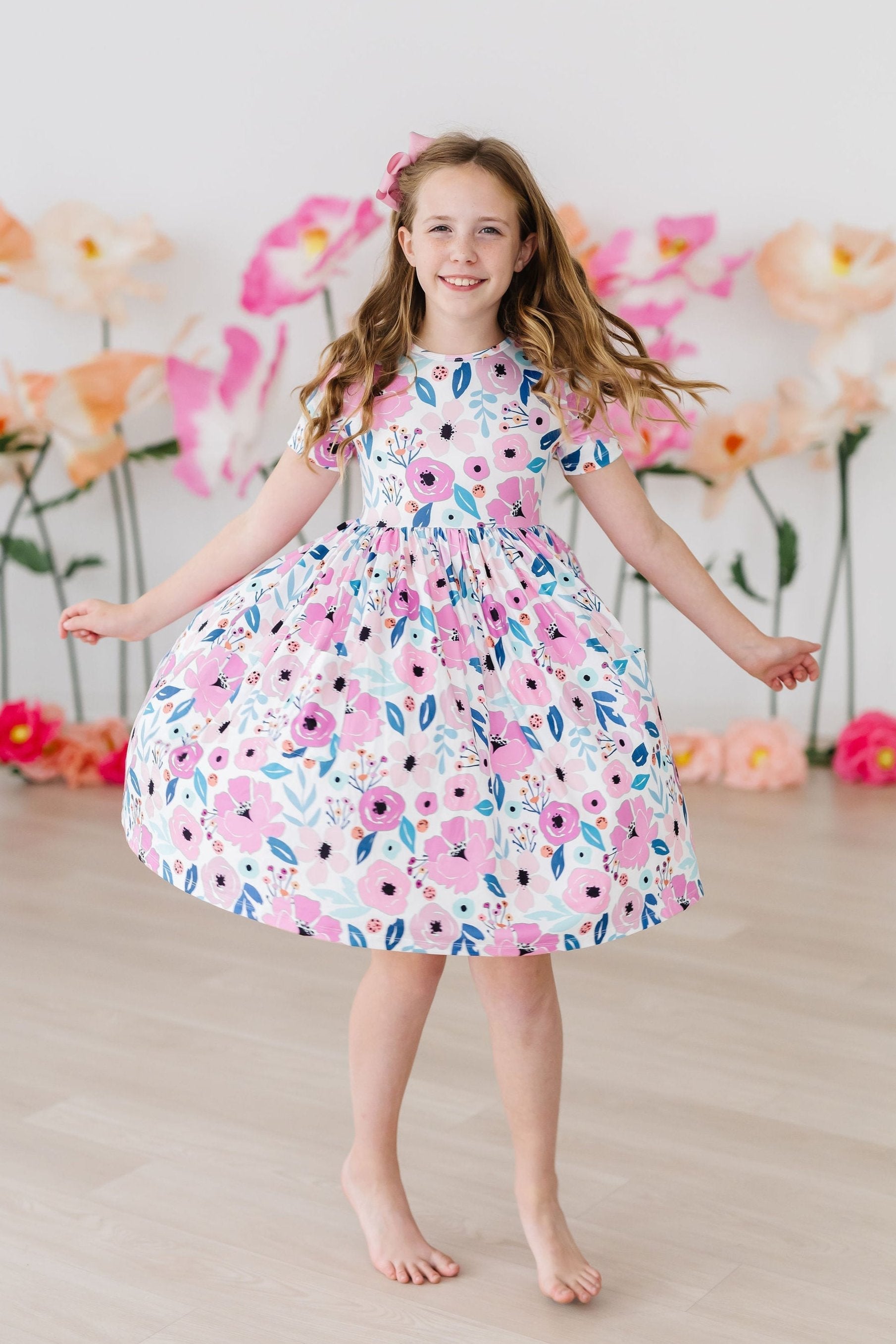 Elegant Purple Short Sleeve Pocket Twirl Dress for Women | Summer Casual & Party Wear | Perfect for Dates, Weddings, and Outdoor Events