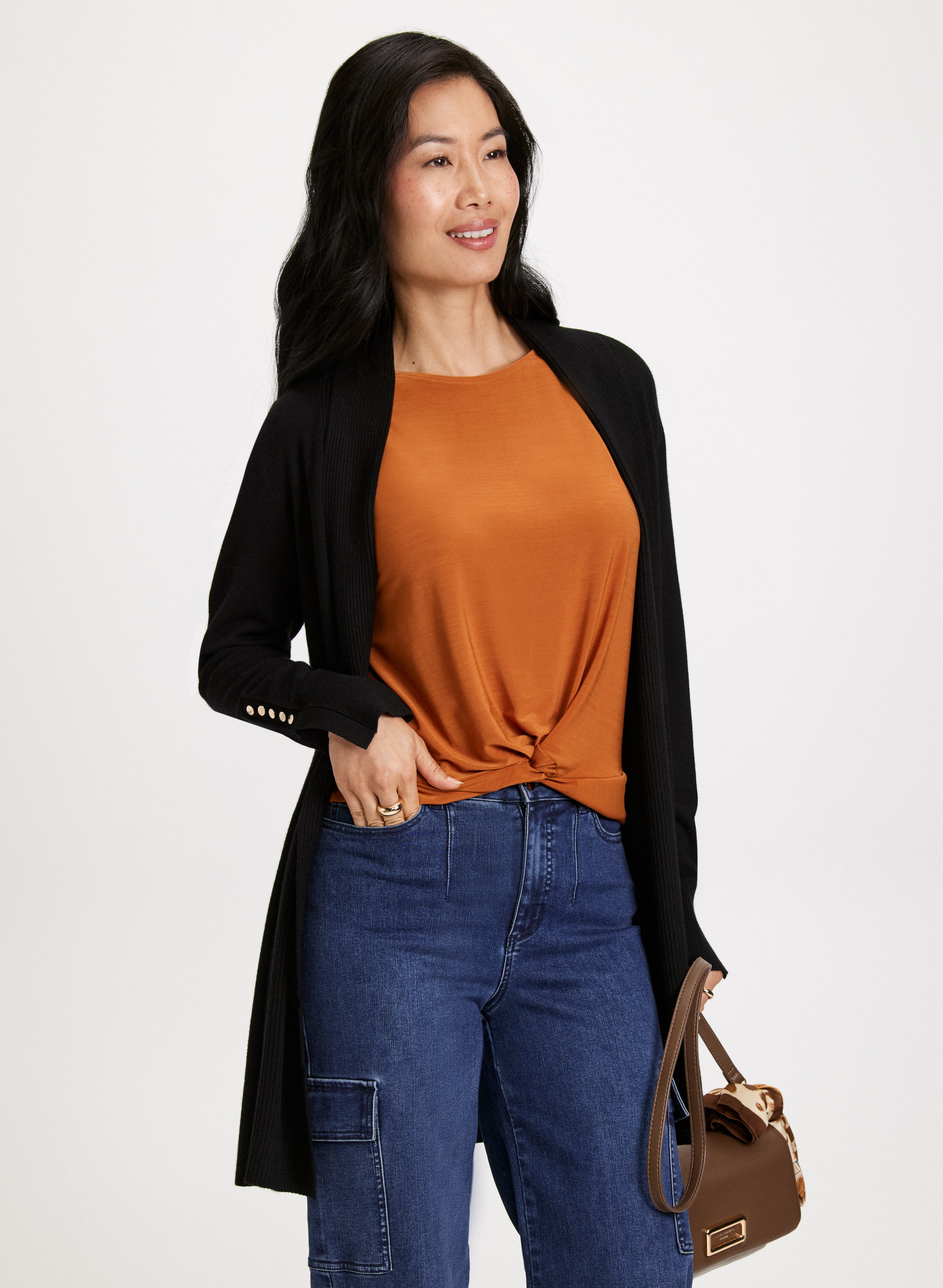Stylish Button Detail Cardigan for Women - Cozy Knit Sweater for Fall & Winter - Perfect for Office, Casual Outfits, and Layering