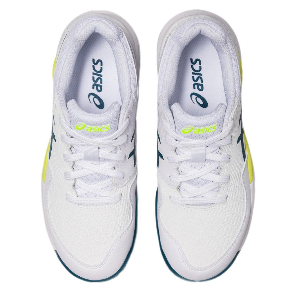 ASICS Gel Resolution 9 GS Junior Tennis Shoes for Kids - Lightweight & Supportive Court Sneakers (White/Blue) - Perfect for Junior Tennis Training & Matches