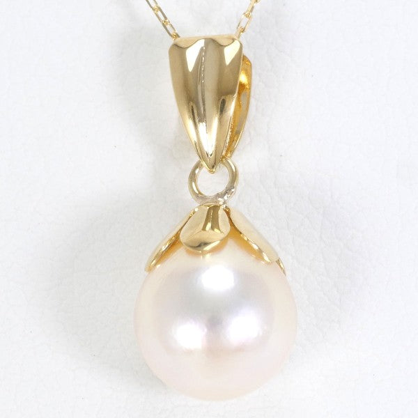 18K Yellow Gold Pearl Necklace for Women - Elegant Bridal Jewelry, Wedding Gift & Anniversary Present - Perfect for Formal Events, Date Nights & Special Occasions