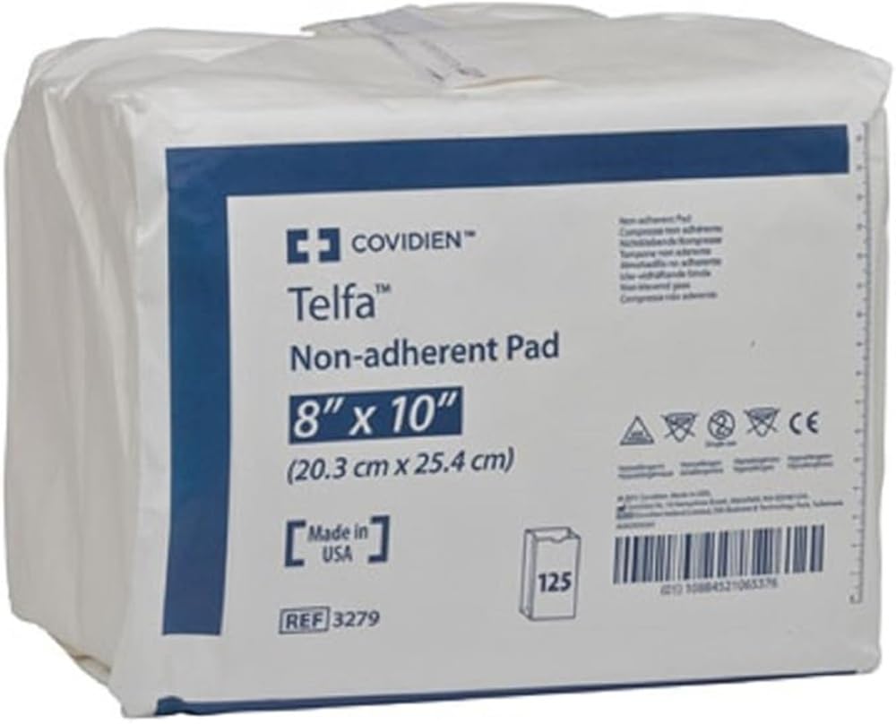 Telfa Ouchless Non-Adherent Wound Dressing Pads - Sterile First Aid Bandages for Cuts, Burns & Post-Surgical Care - 10 Pack