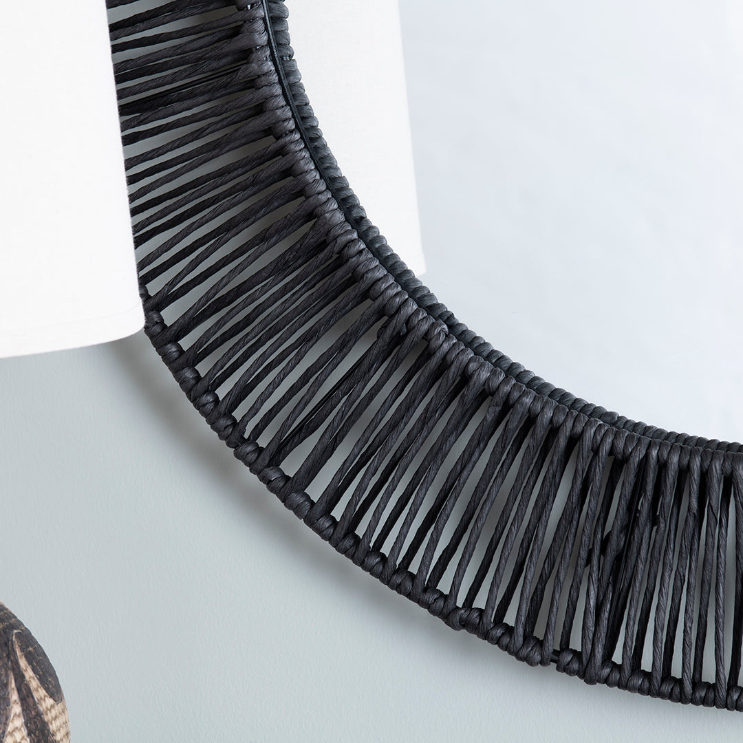 Stylish Onyx Round Mirror - Elegant Black Wall Mirror for Home Decor, Bathroom, Bedroom & Living Room | Perfect for Vanity, Entryway & Interior Design
