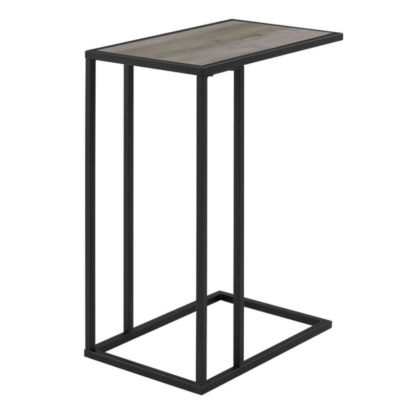 Urban Style OpenStyle Side Table - Grey Top with Black Metal Frame - Perfect for Living Room, Bedroom, or Office Accent Table