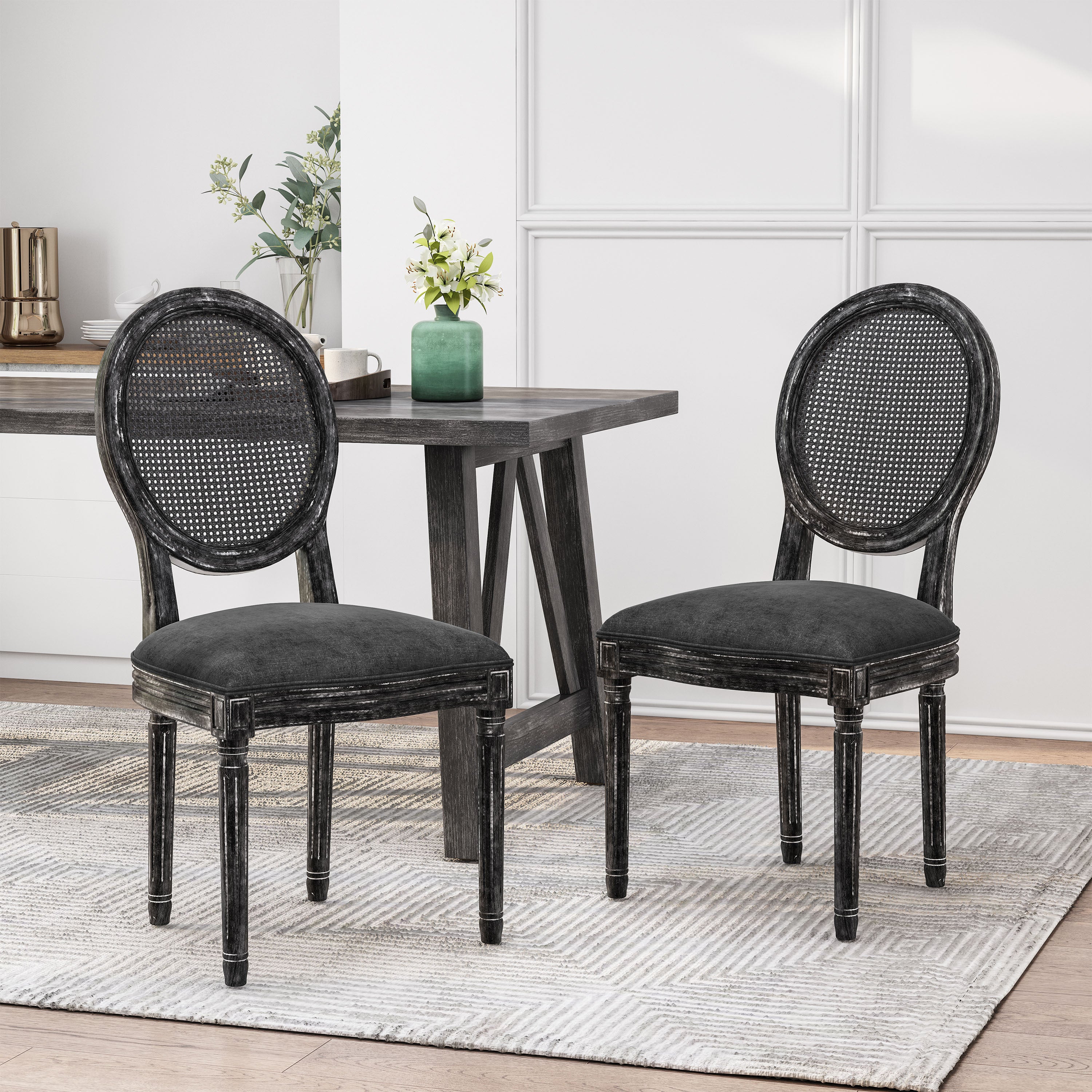 Modern Dining Chairs Set of 2 - Comfortable & Stylish MP2 Kitchen Chairs for Dining Room, Breakfast Nook, or Kitchen Island