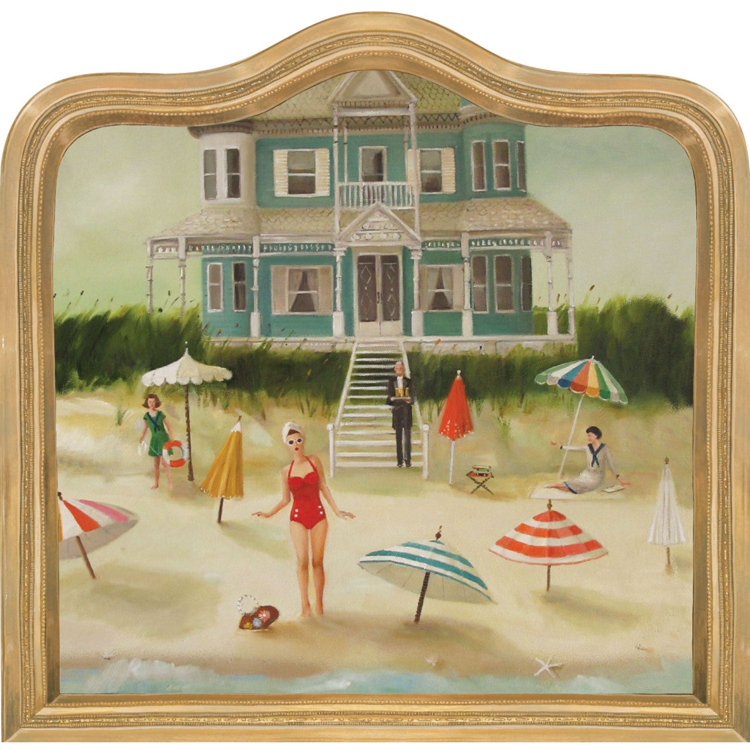Custom Die-Cut Beach House Placemats - Waterproof & Non-Slip Coastal Dining Decor for Outdoor Patio, Poolside, and Beachfront Entertaining