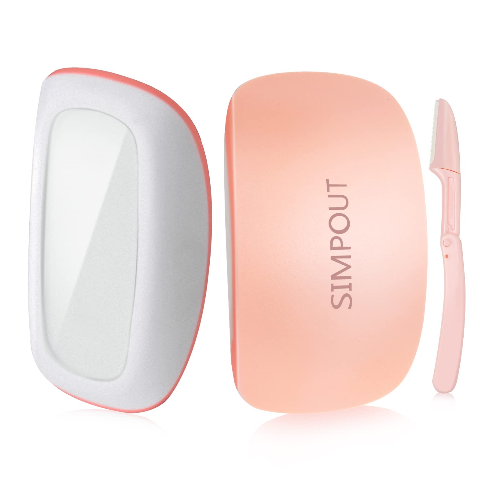 Simpout Crystal Hair Eraser for Women & Men - Painless Exfoliation & Hair Removal Tool for Arms, Legs & Back | At-Home Hair Removal Solution for Smooth Skin (Pink) | Perfect for Pre-Beach Prep & Post-Waxing Care