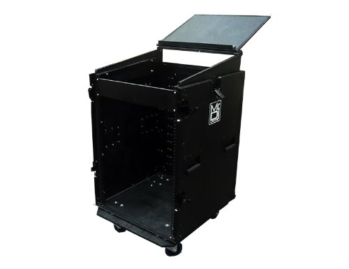 Professional DJ Flight Case - Mr. DJ CASE5500BK Durable DJ Equipment Storage with Mixer & CD Compartment | Perfect for Touring DJs, Club Performances & Music Production Studios