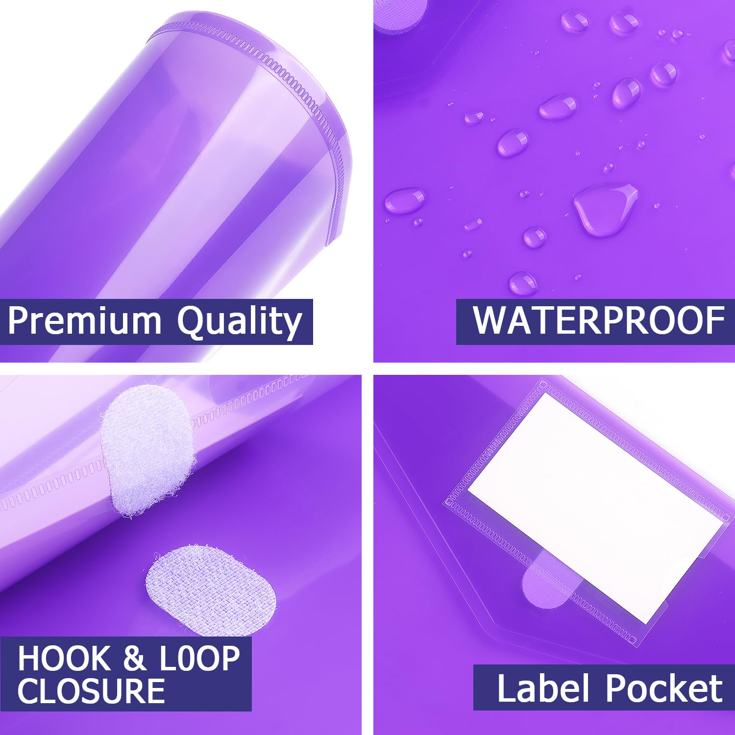 6 Pack Tamaki Plastic Envelopes - Clear Poly Envelope Folders with Hook & Loop Closure for Documents, Letter/A4 Size - Perfect for School, Office & Home Organization (File Storage, Mailing, Paperwork)