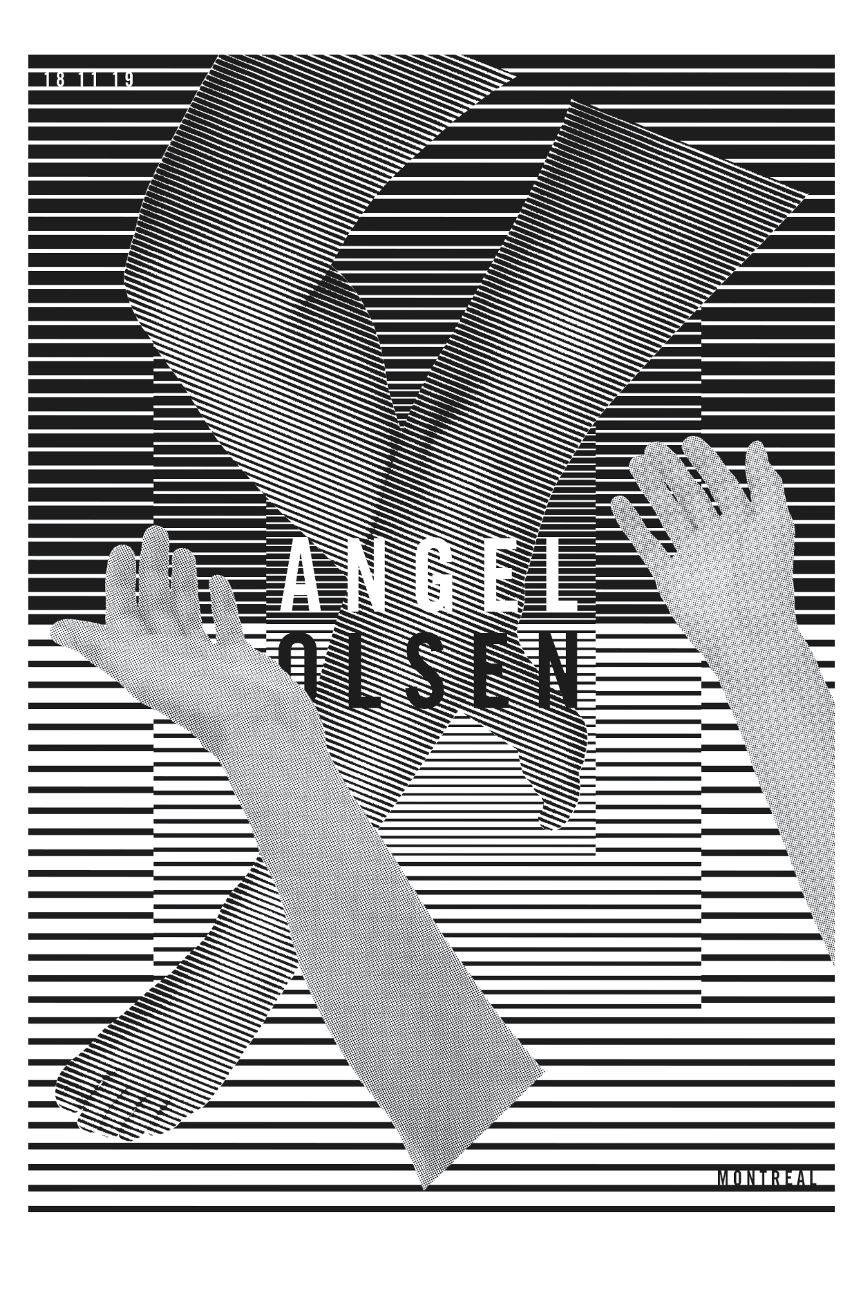 2019 Contemporary Music Poster by Sebastien Lépine - Angel Olsen Wall Art - Perfect for Home Decor, Music Room, Bedroom & Office