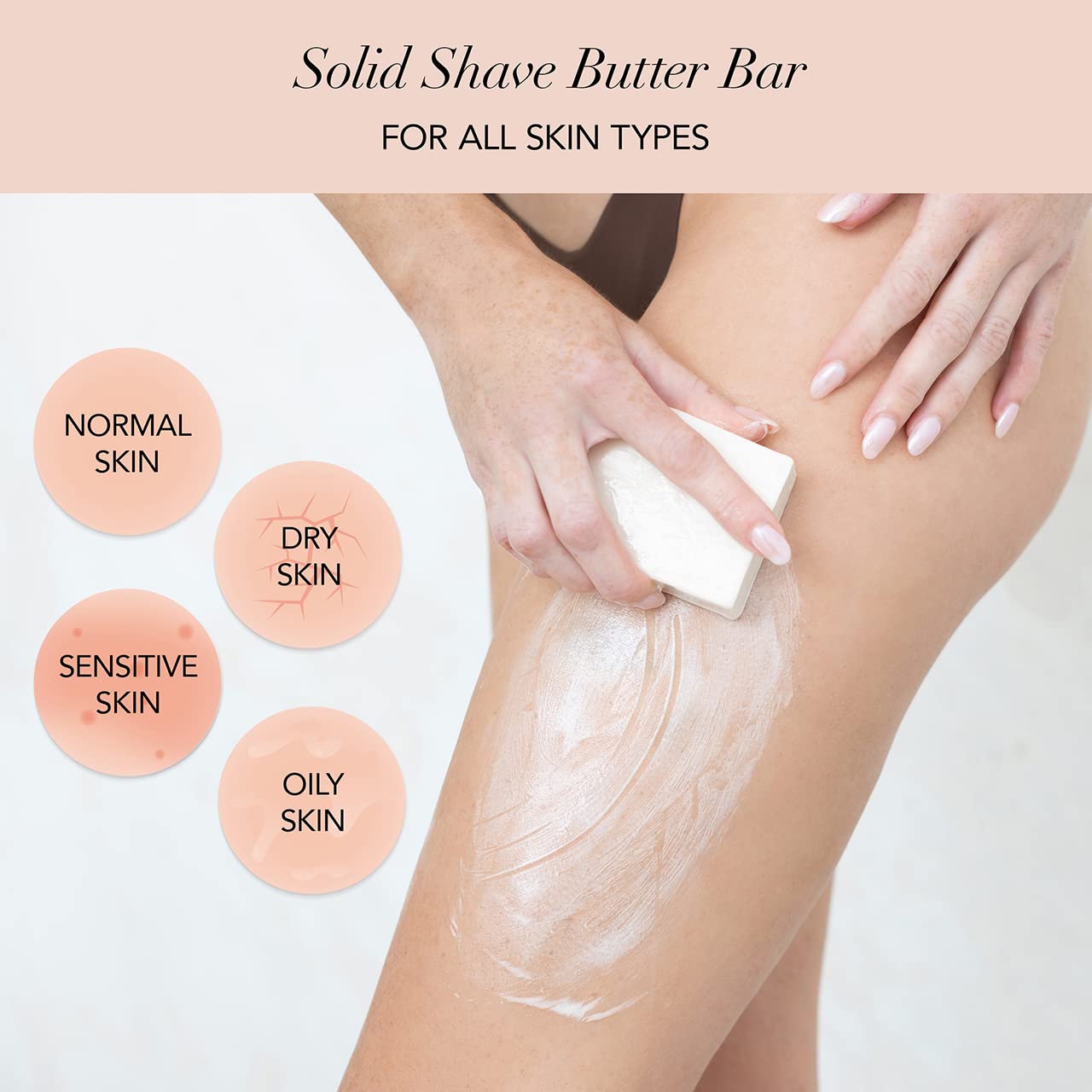 Kitsch Smooth Shave Butter for Sensitive Skin - 2-in-1 Hair Conditioner & Shaving Bar - Natural Moisturizing Shave Cream for Women & Men - Perfect for Travel & Sensitive Skin Care Routine
