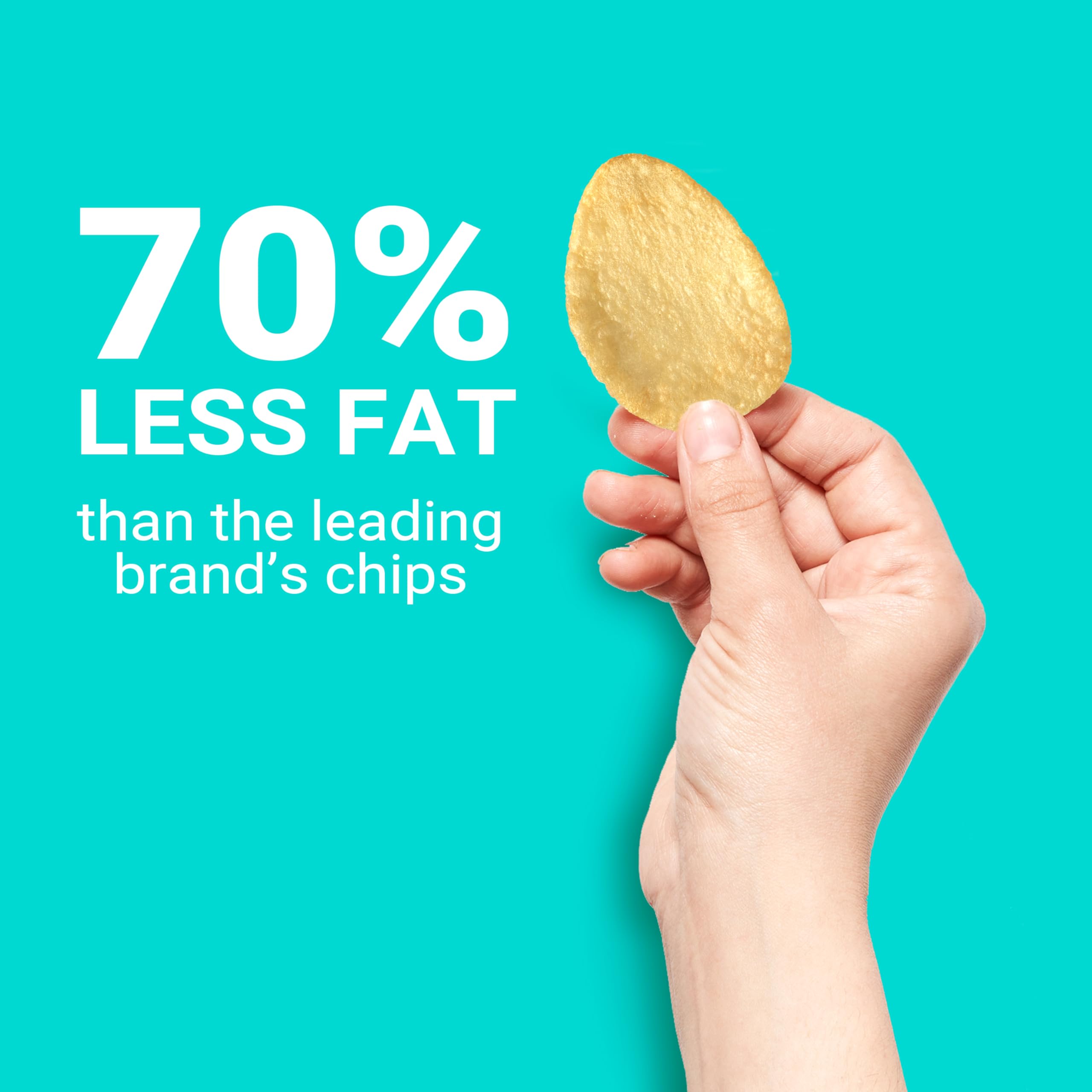 GO FREE Healthy Potato Chips - Low Fat, Gluten Free Vegan Snacks Made with Real Potatoes - Sea Salt Flavor - 6 oz Bags (6-Pack) - Perfect for School Lunches, Office Snacks & Road Trips