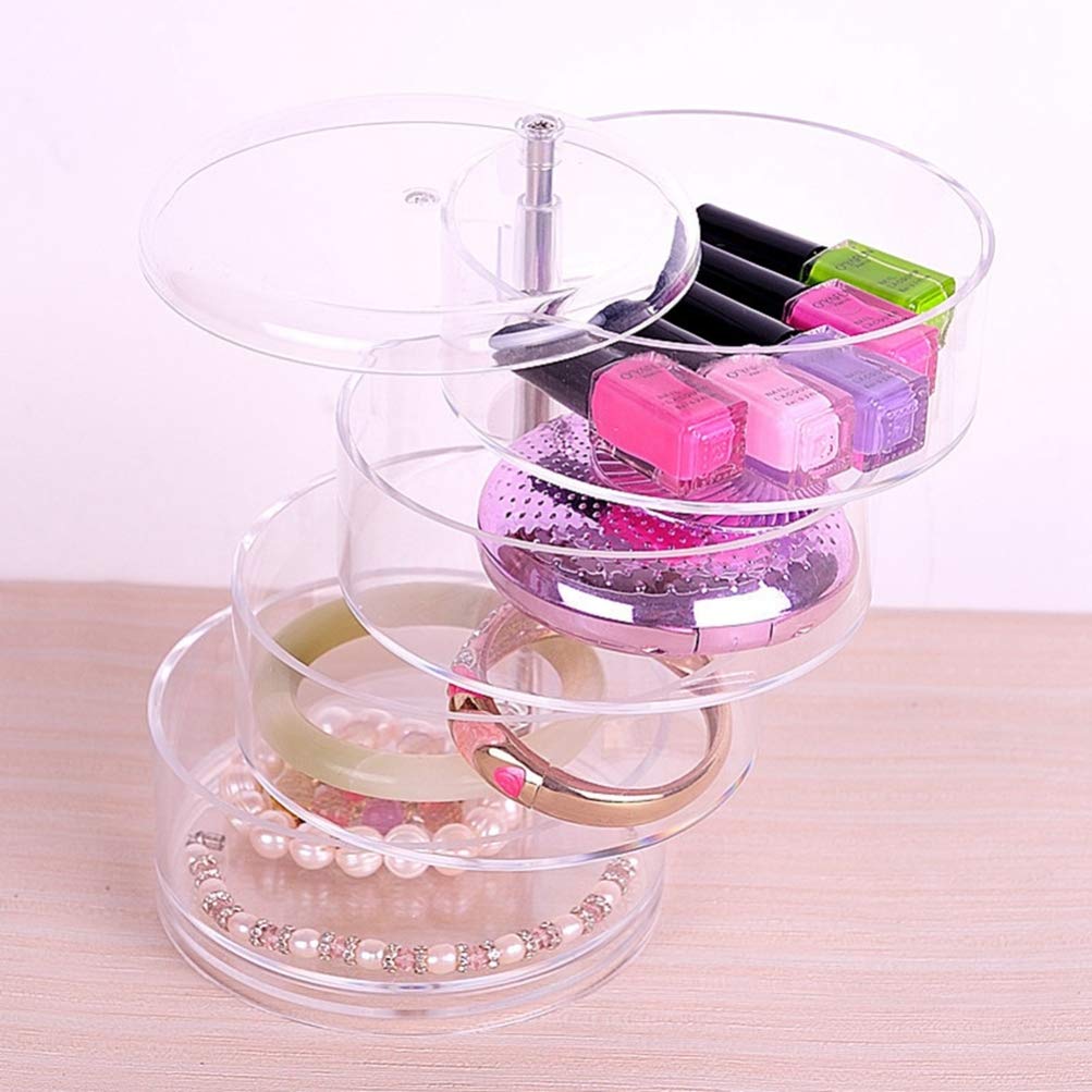 Cabilock 2-Piece Transparent Spiral Earring Storage Organizer - Jewelry Box & Pill Case - Perfect for Travel, Home, and Office Organization